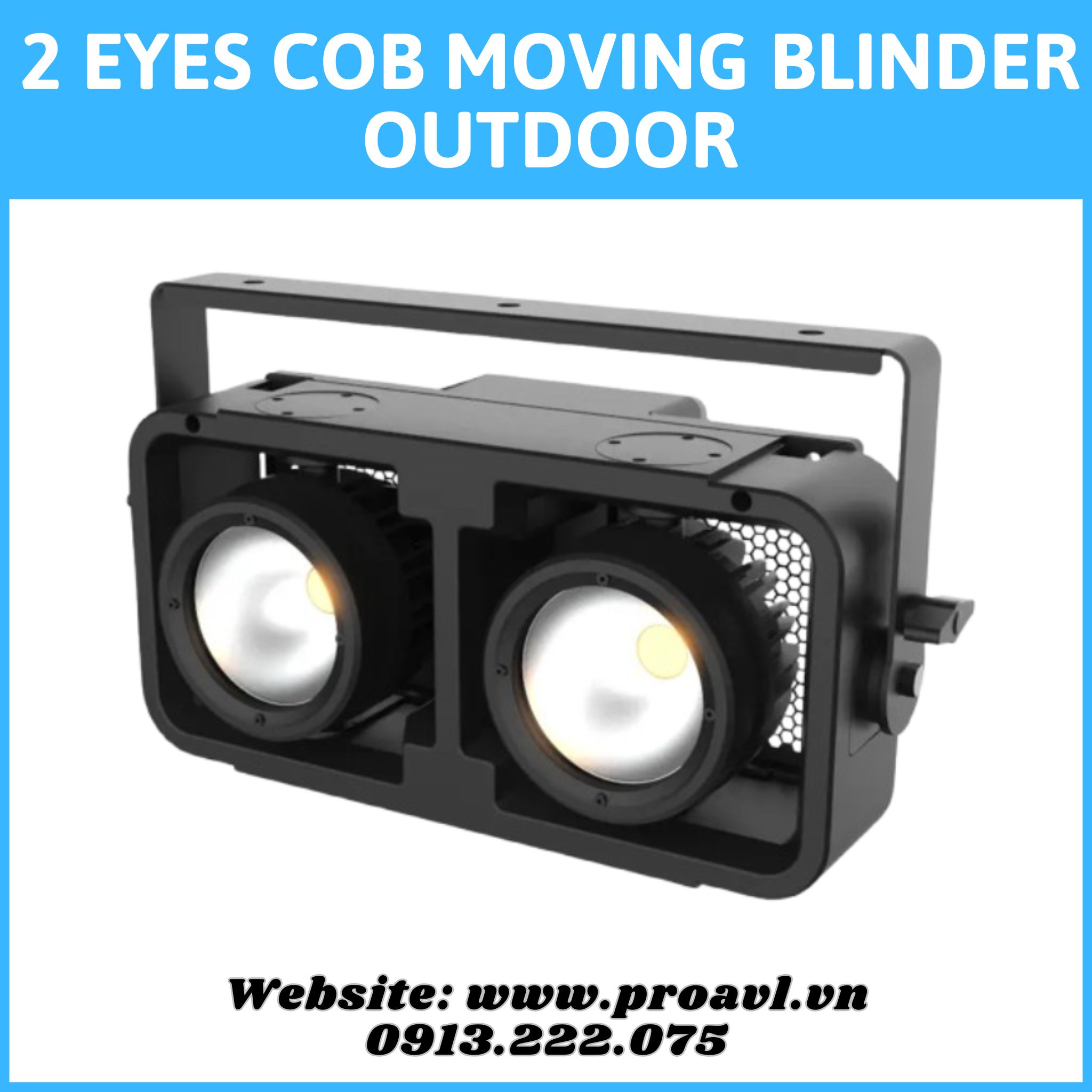 Đèn Sân Khấu 2 Eyes Cob Moving Blinder Outdoor