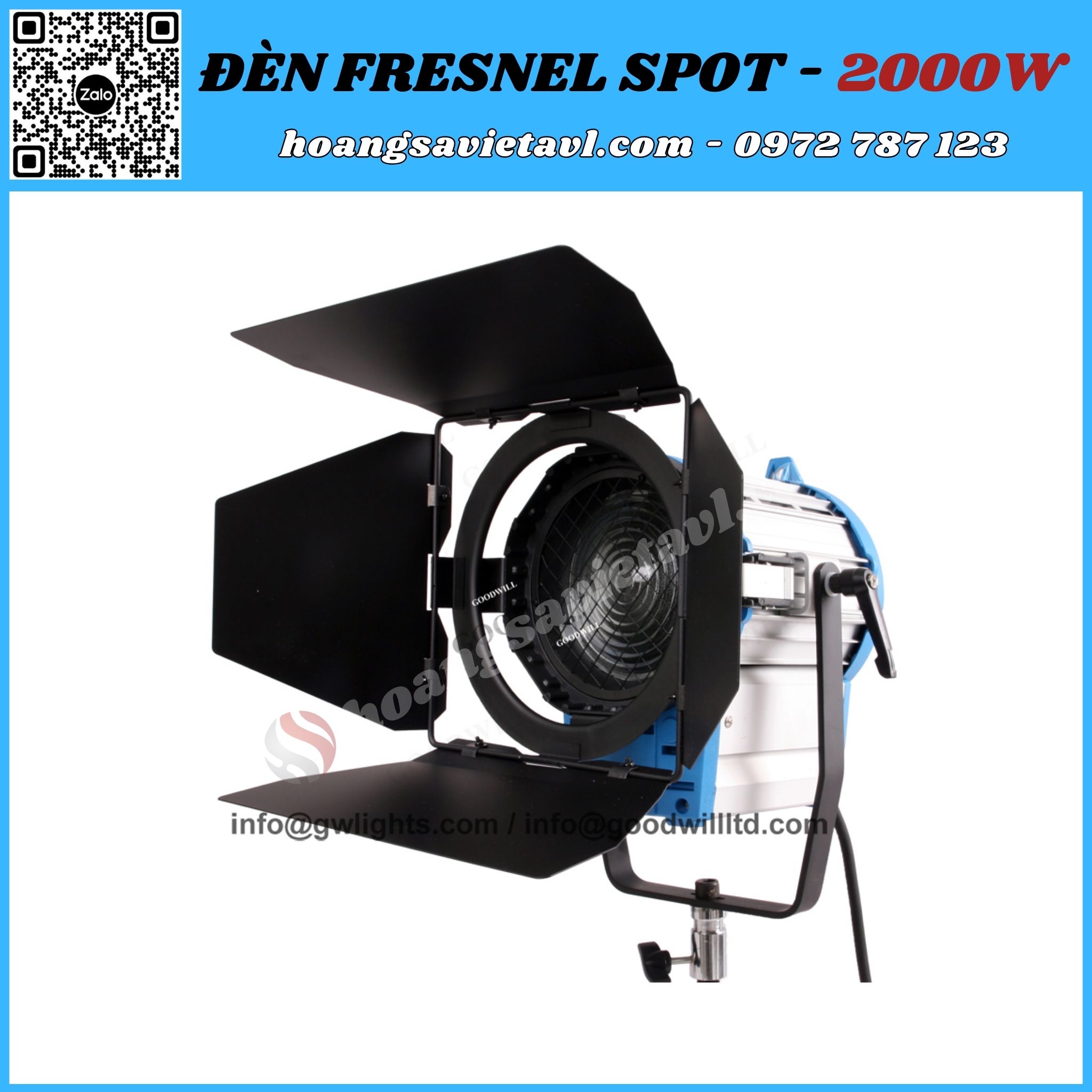 Đèn Sân Khấu Fresnel Spot 2000W GoodWill