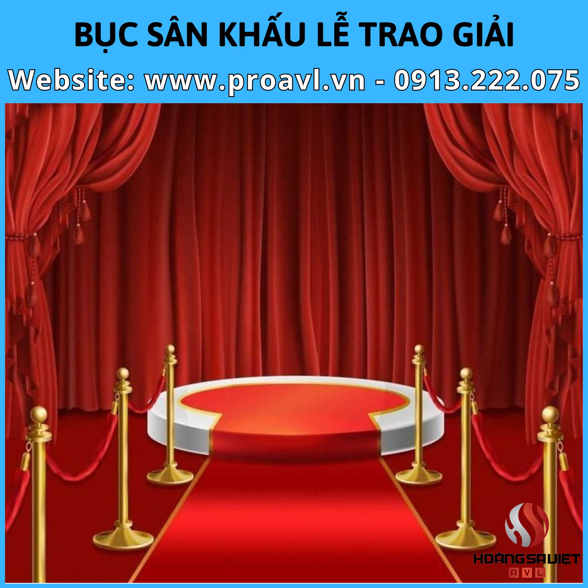 Round stage podium at the awards ceremony