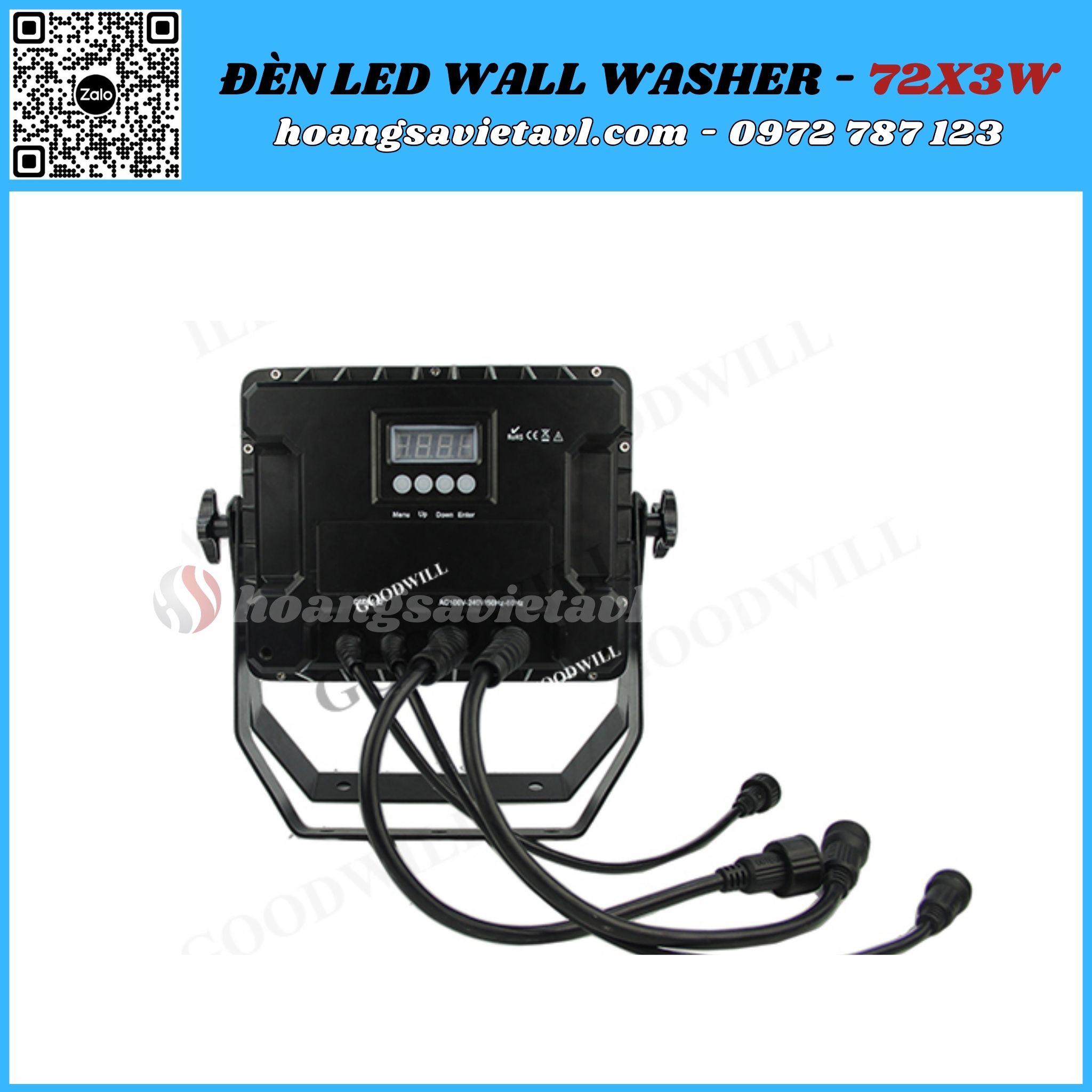 Genuine 72X3W Led Wall Washer Stage Light 