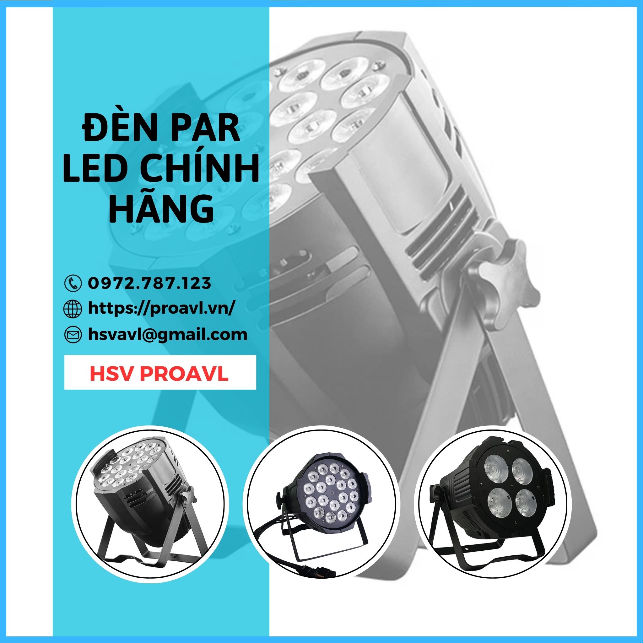 Đèn Par Led chính chãnh - chuyên nghiệp tại HSV ProAVL