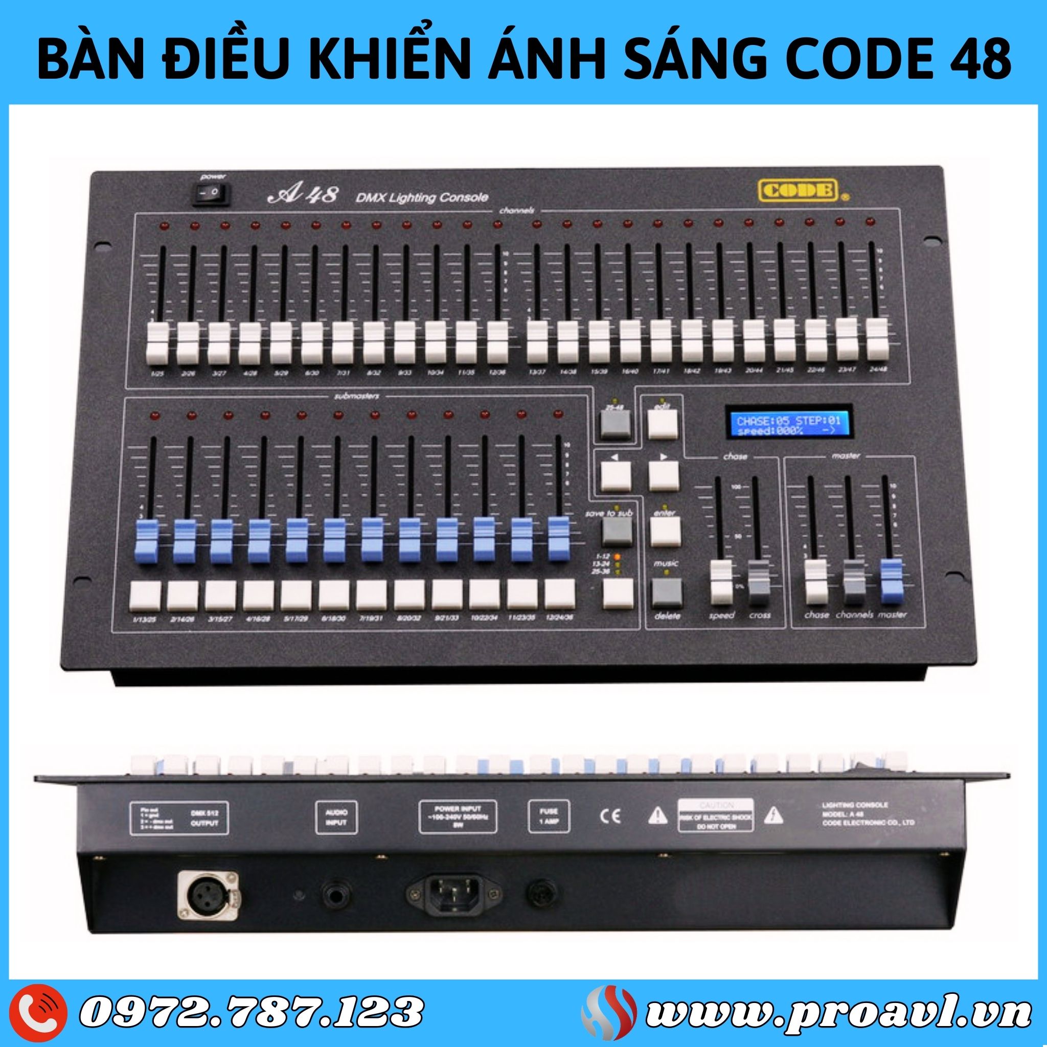Bàn điều khiển ánh sáng CODE A48