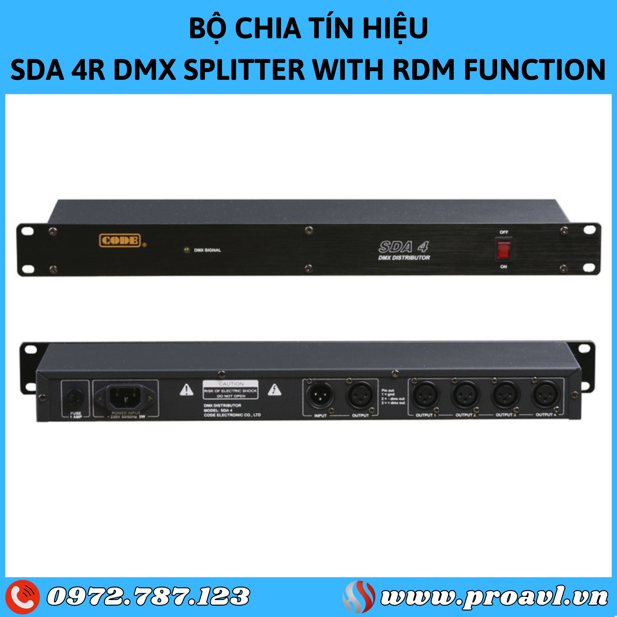 SDA 4R DMX Splitter with RDM Function