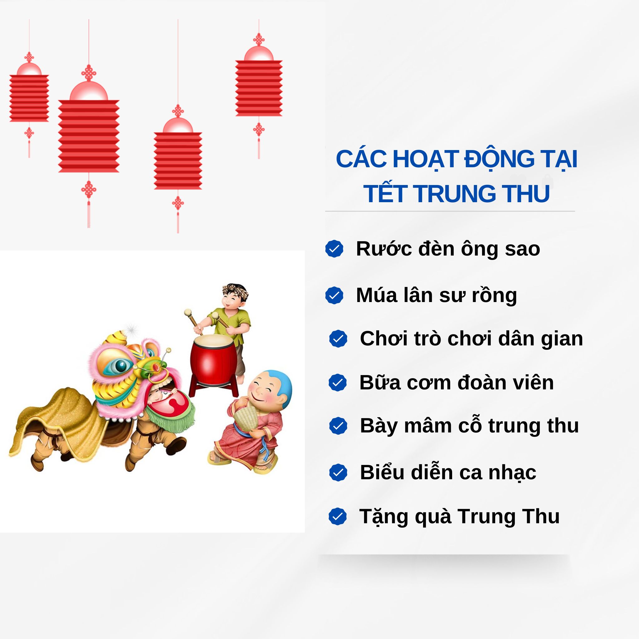 Các hoạt động sẽ diễn ra vào ngày Trung Thu