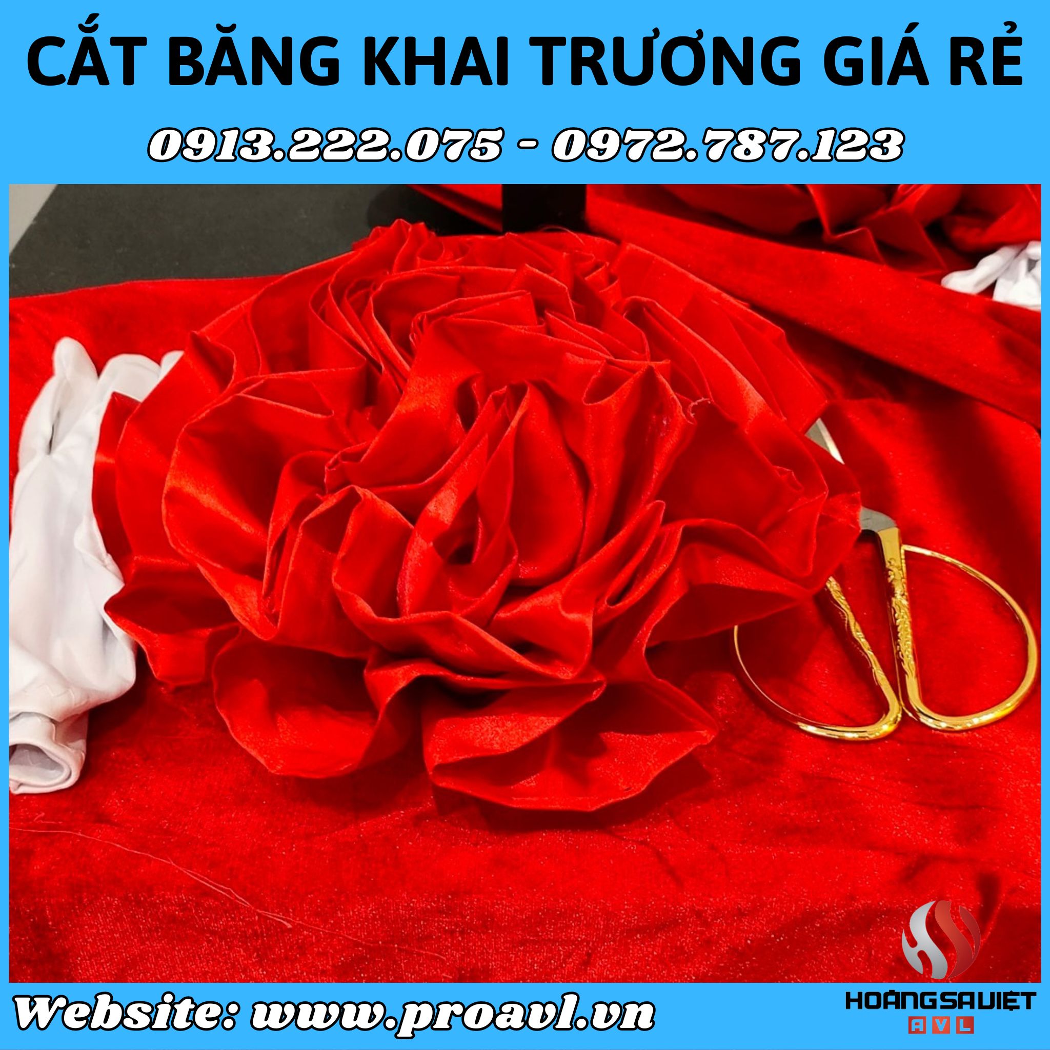 Cho thuê bộ cắt băng khai trương giá rẻ tại Hà Nội 