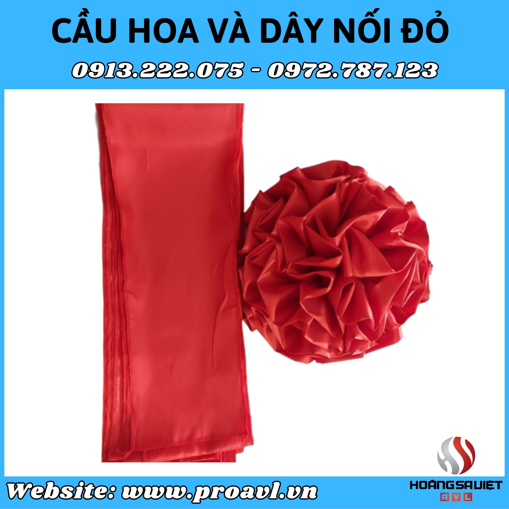 Cho thuê bông vải đỏ cho Khai trương - Khánh thành