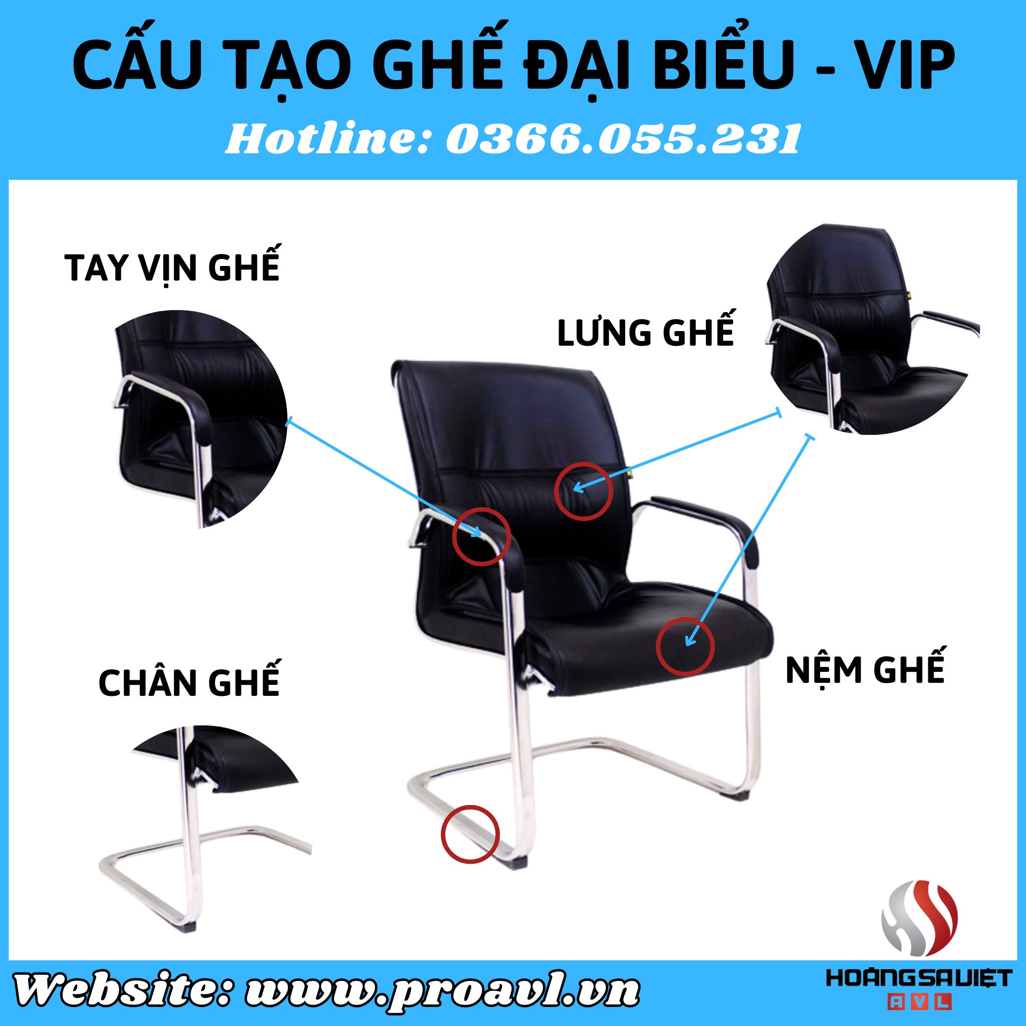 Cấu tạo ghế VIP - ghế đại biểu