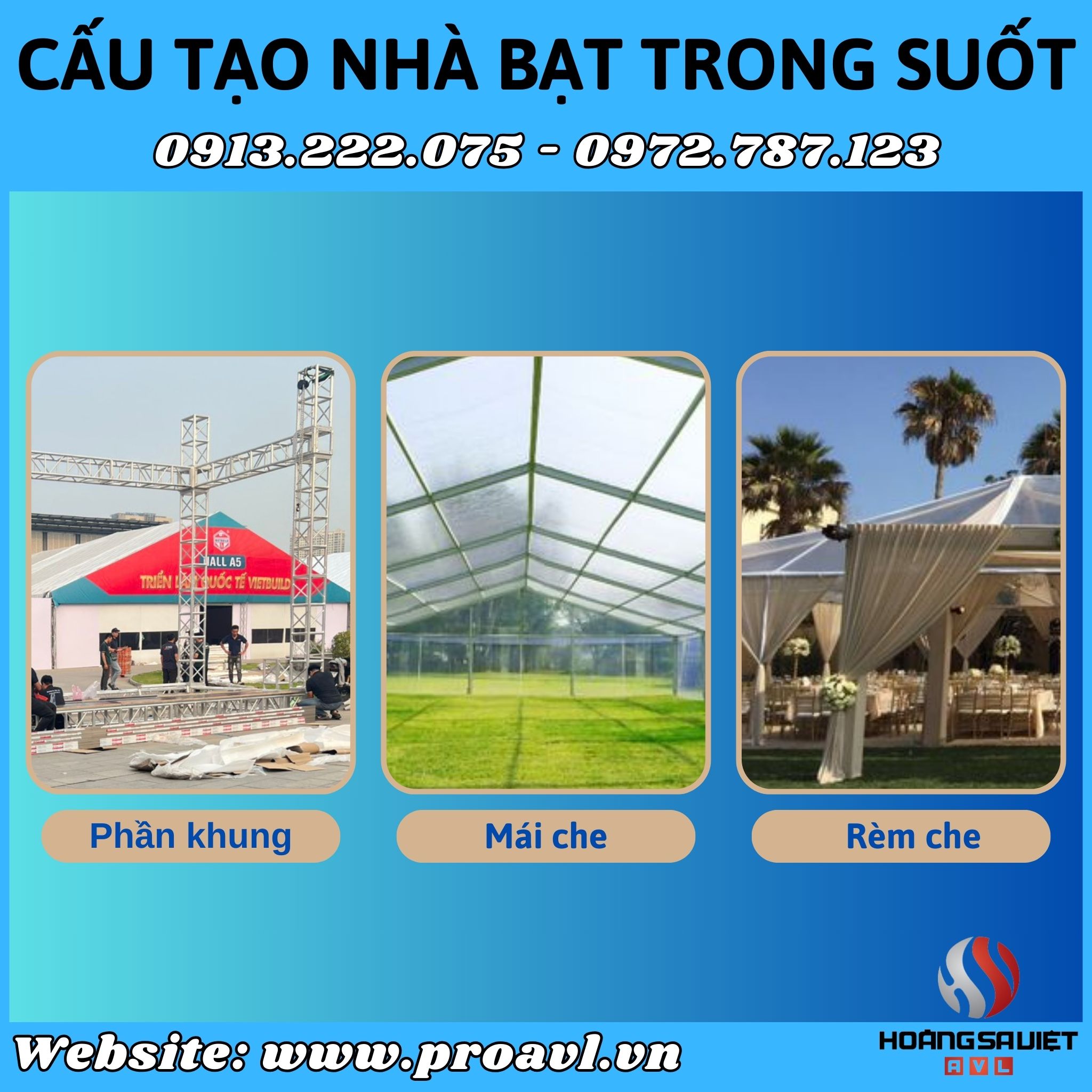 Structure of cheap transparent canvas houses in Hanoi, City.  HCM