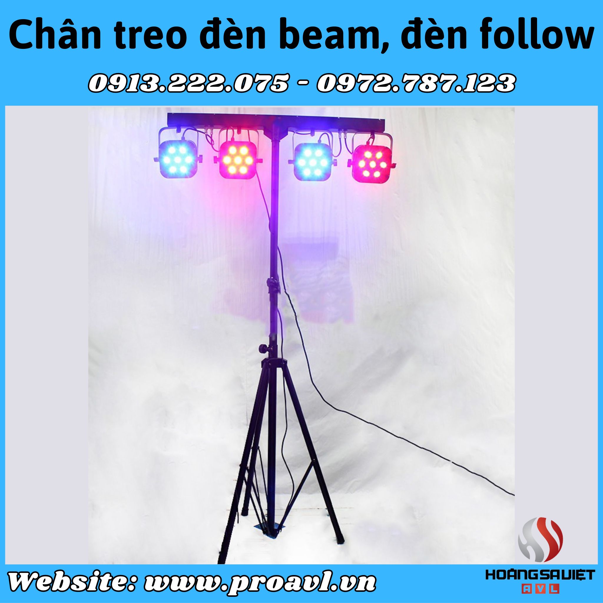 Hanging beam lights, stage follow lights