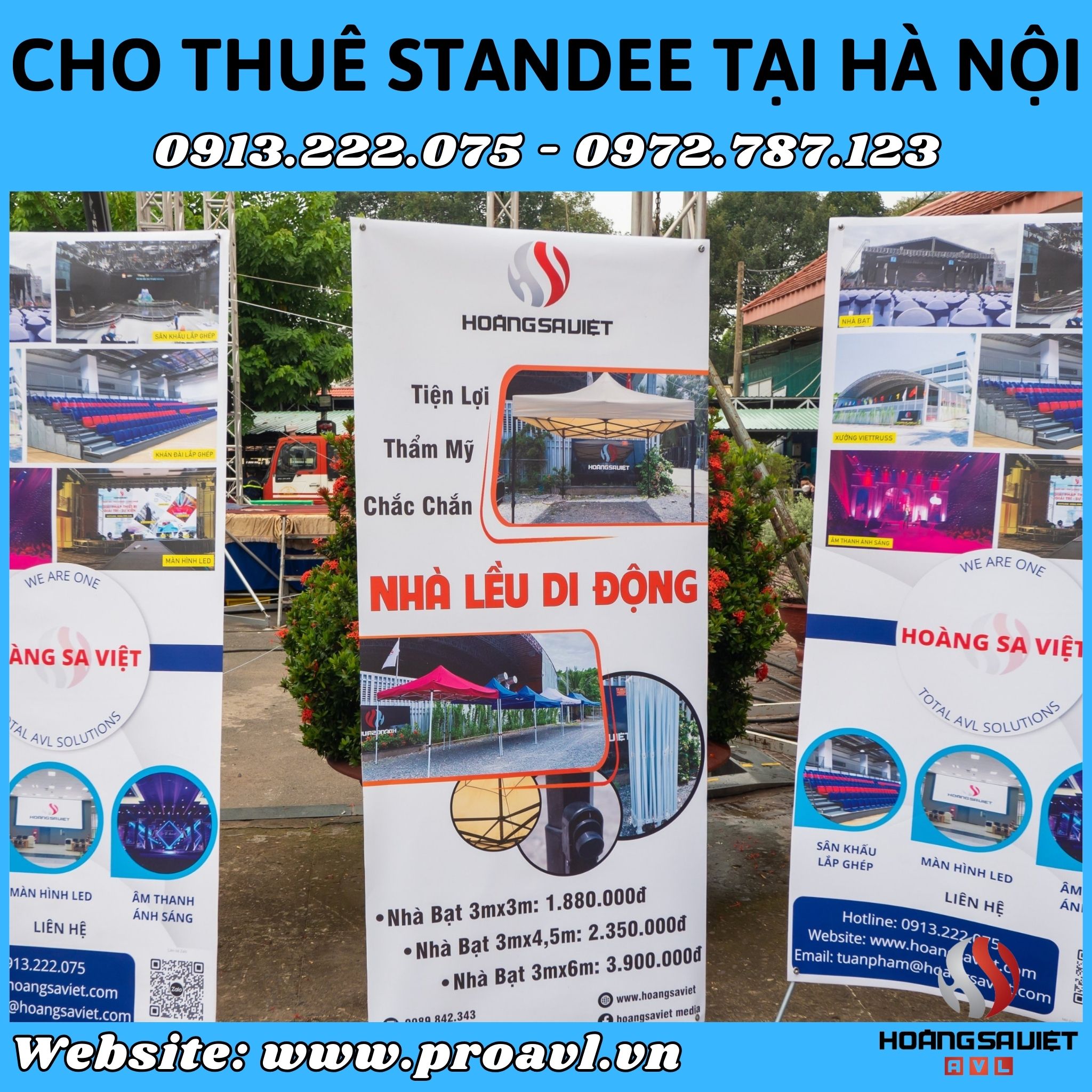 Cheap Standee rental in Hanoi 