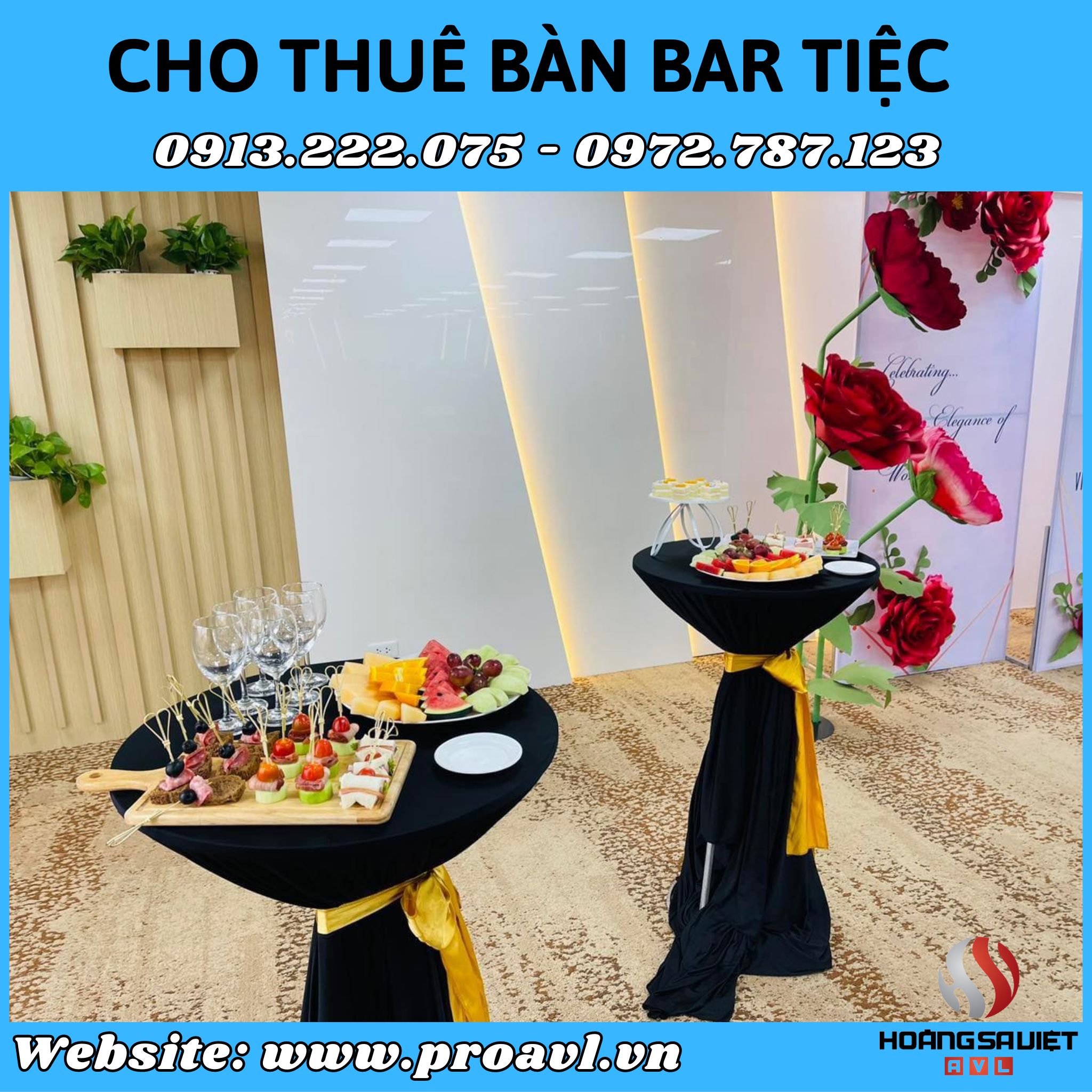 Luxurious bar buffet table rental 