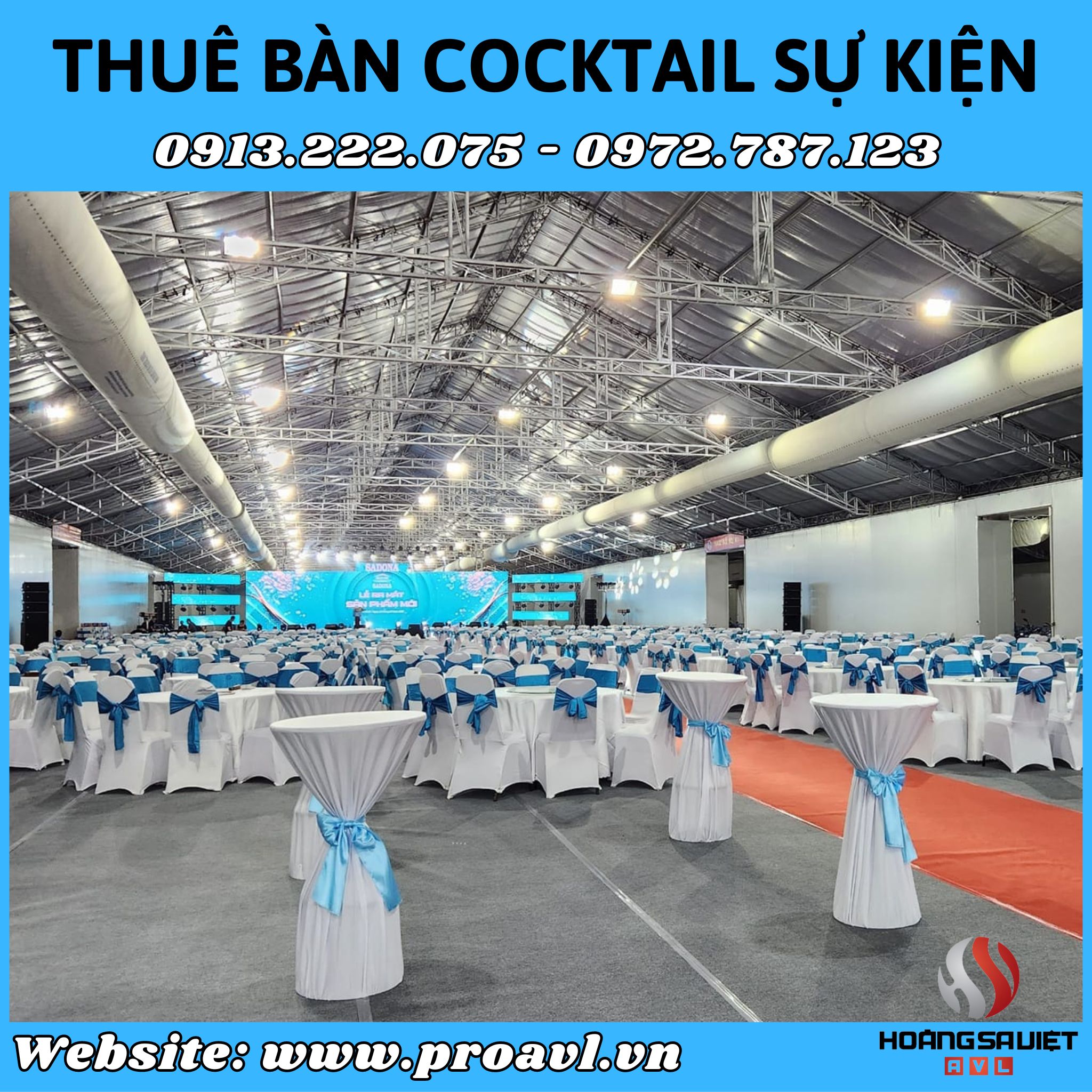 Rent cocktail tables for events in Hanoi