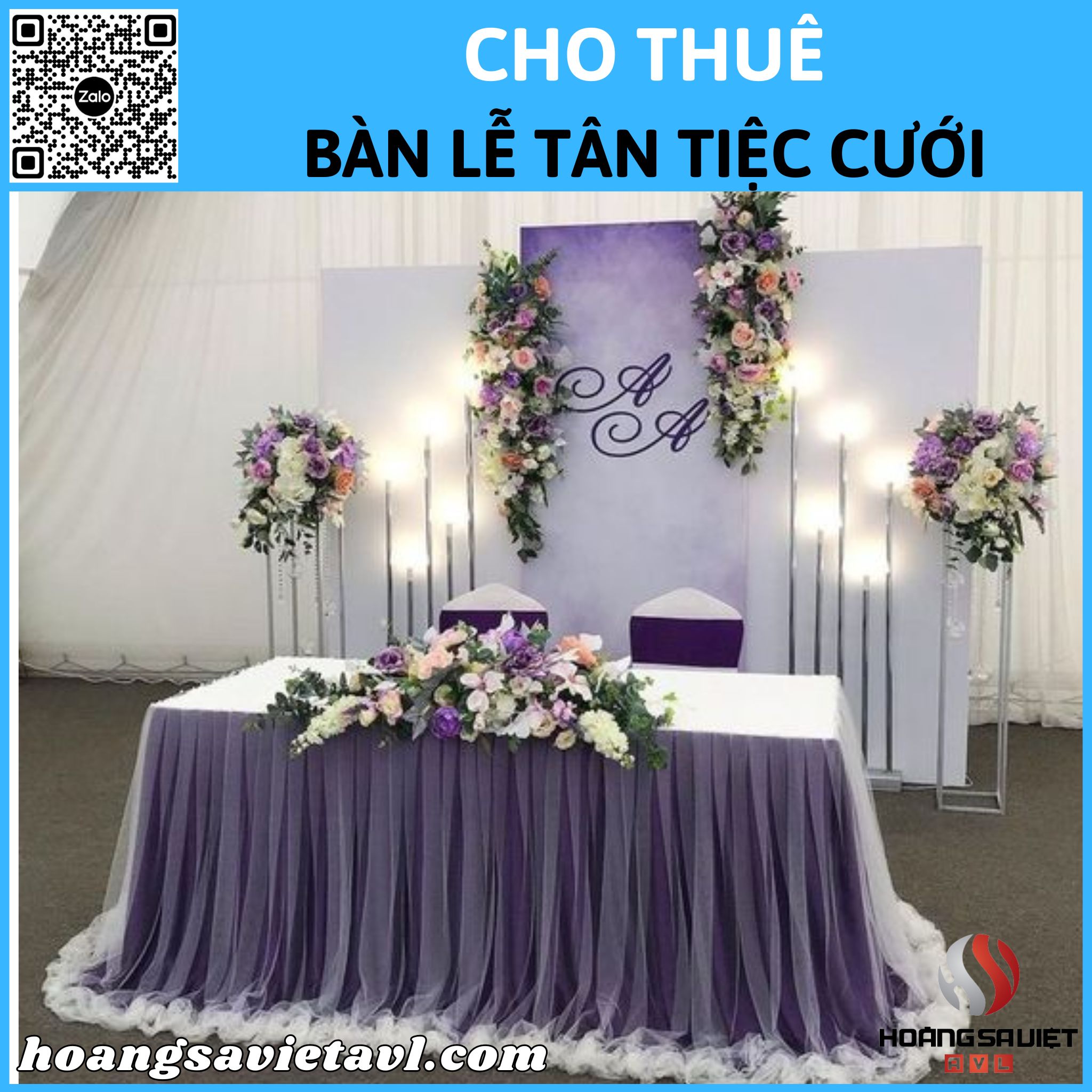 Wedding reception table for rent in Hanoi