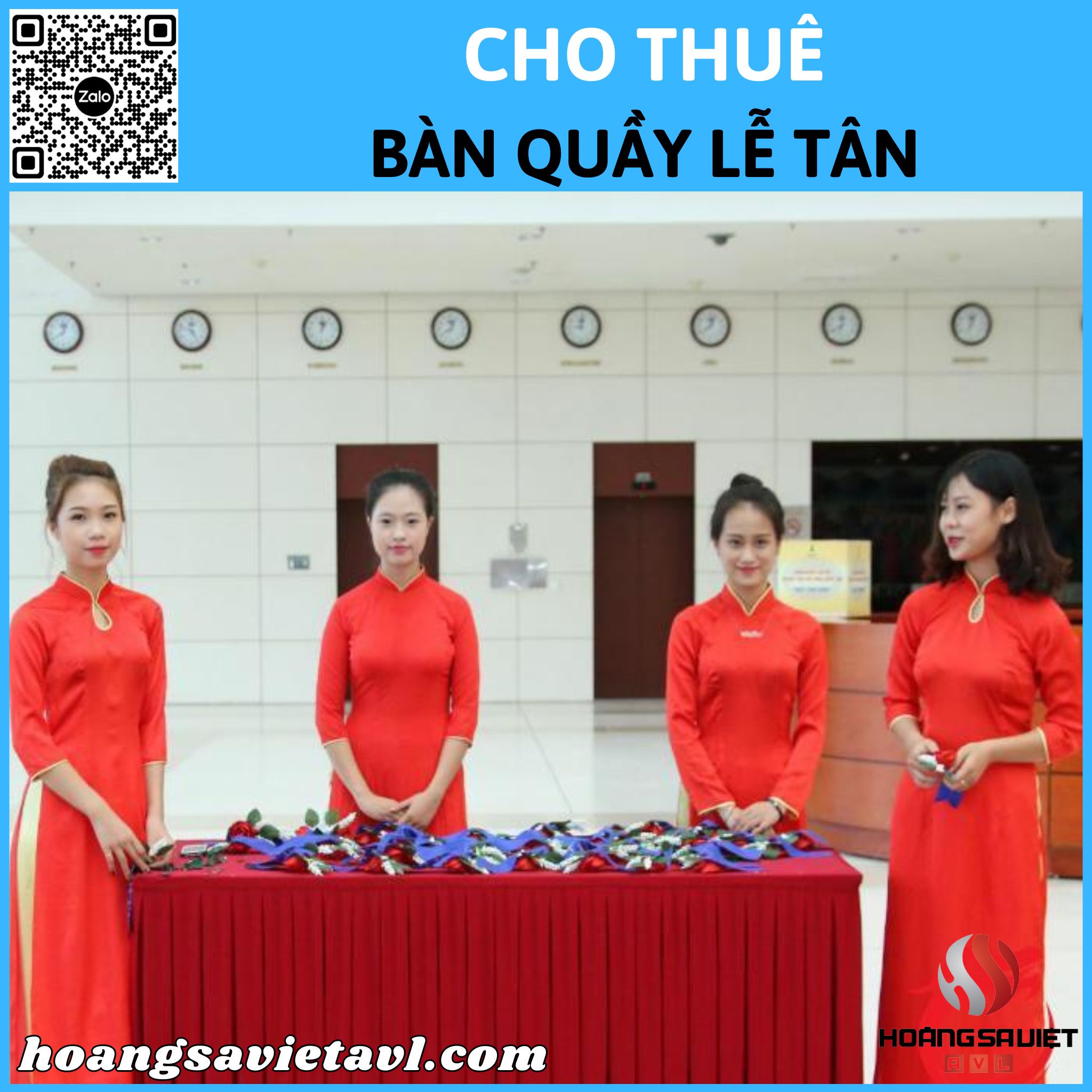 Reception desk for rent in Hanoi