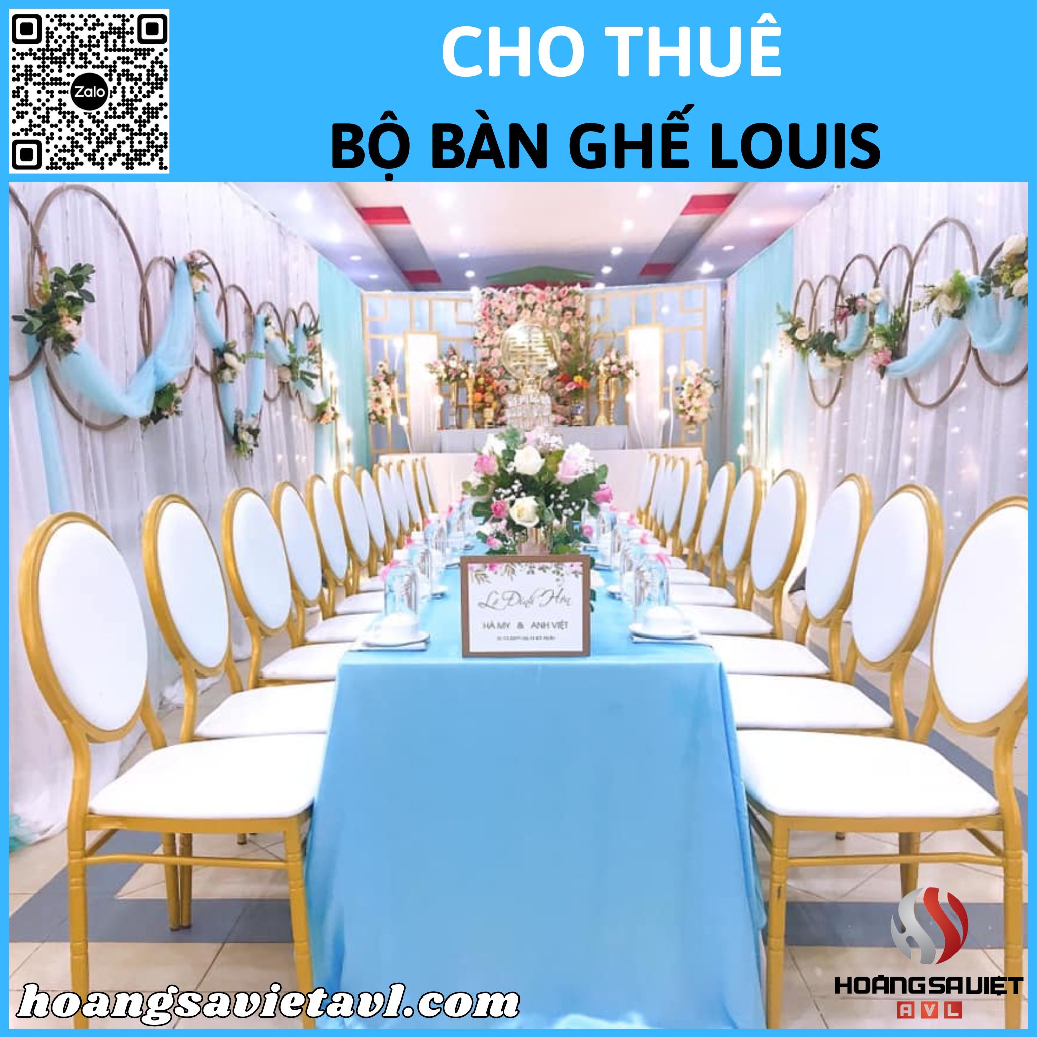 Cho thuê bàn ghế Louis