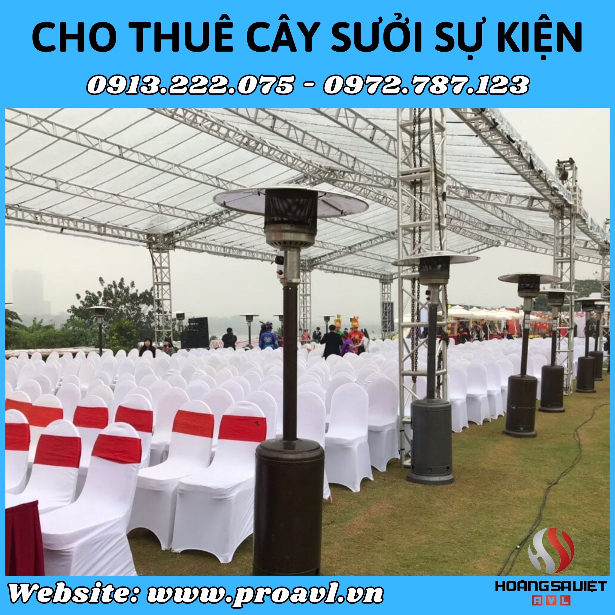 Cho thuê cây sưởi ấm sự kiện tại Hà Nội 