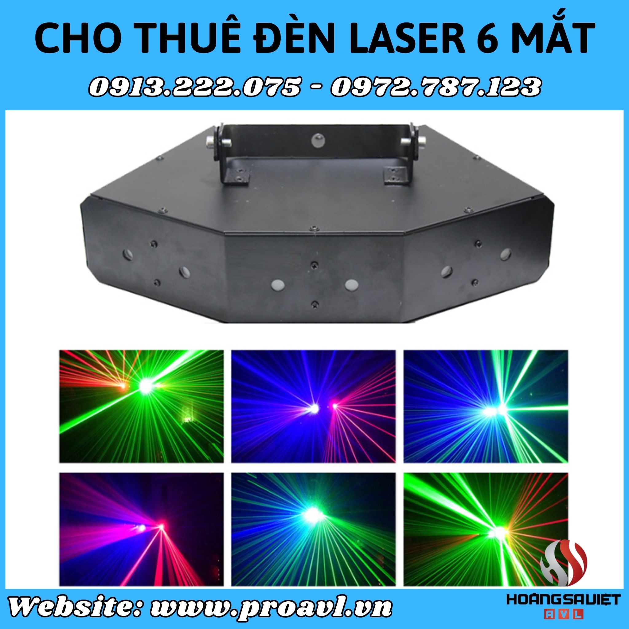 Selling and renting 6-eye Laser lights in Hanoi
