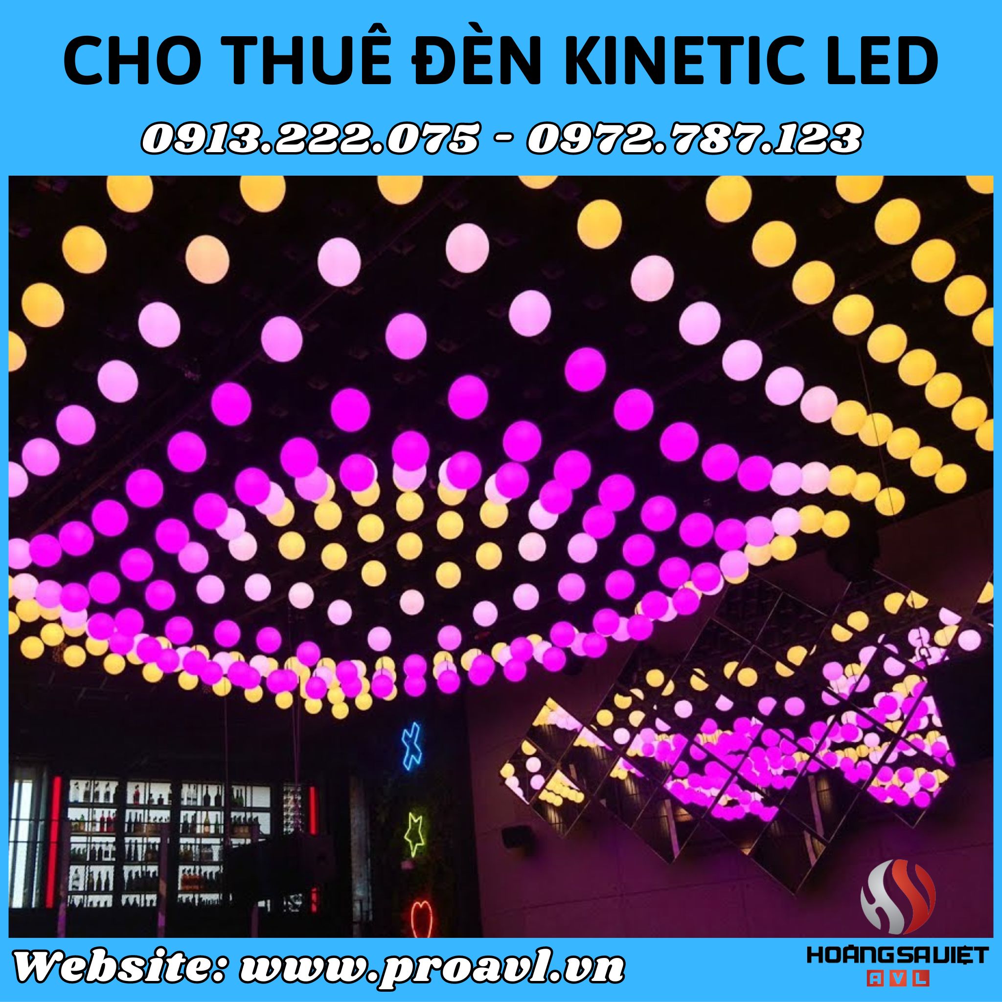 Kinetic Led lights for rent in Hanoi