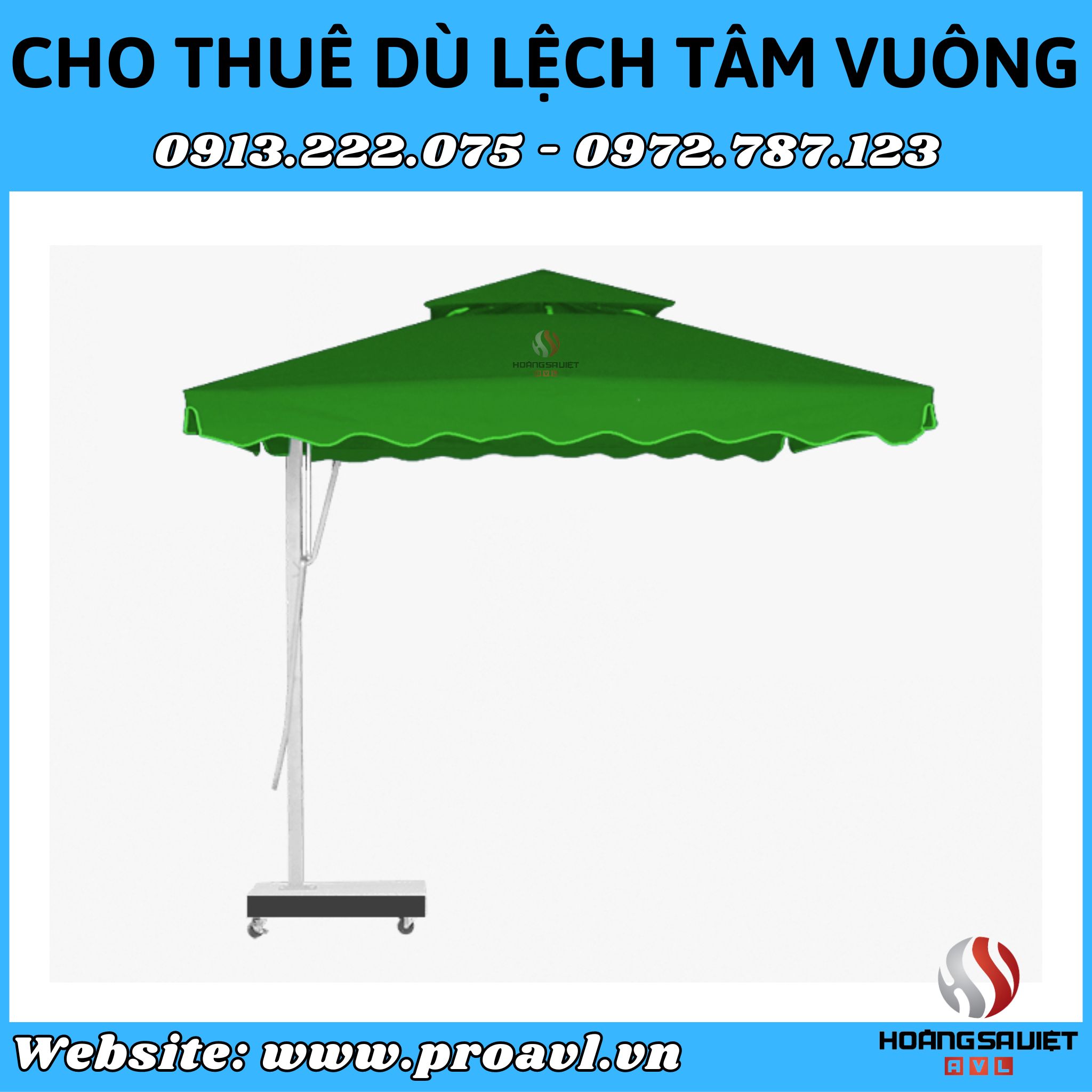 Cho thuê dù lệch tâm vuông tại Hà Nội 
