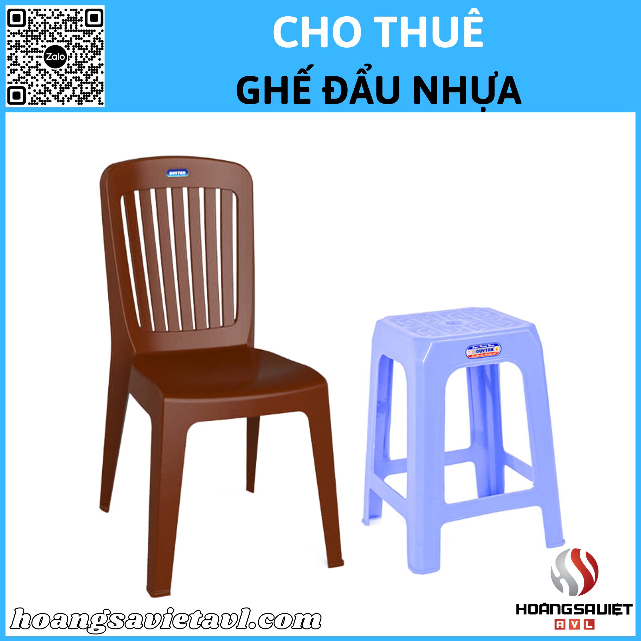 Plastic stools for rent in Hanoi