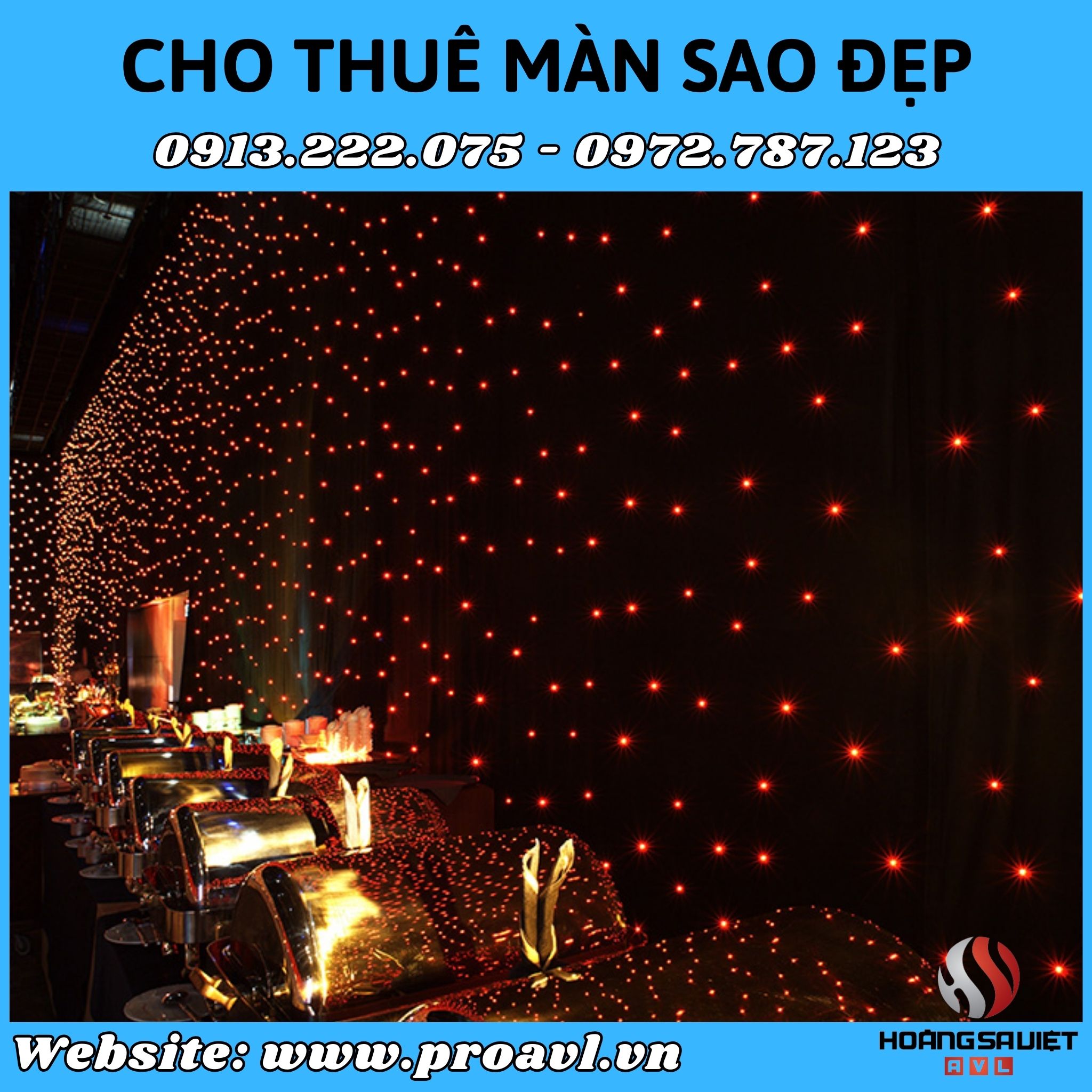 Beautiful star curtain for rent in Hanoi