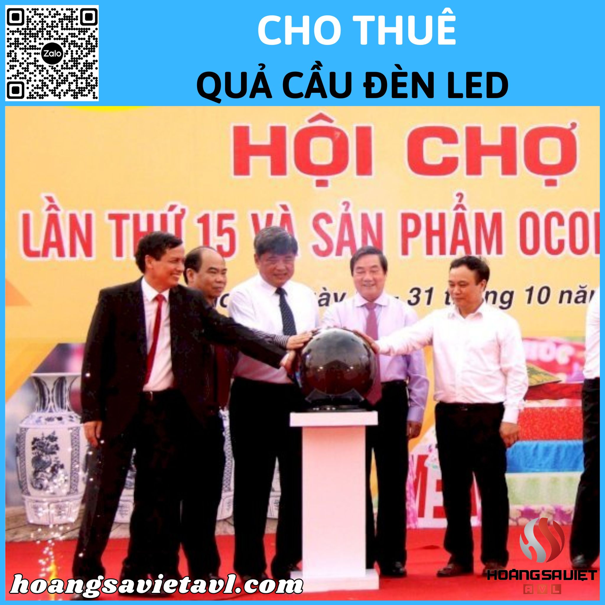 Cho thuê quả cầu đen Led sự kiện 