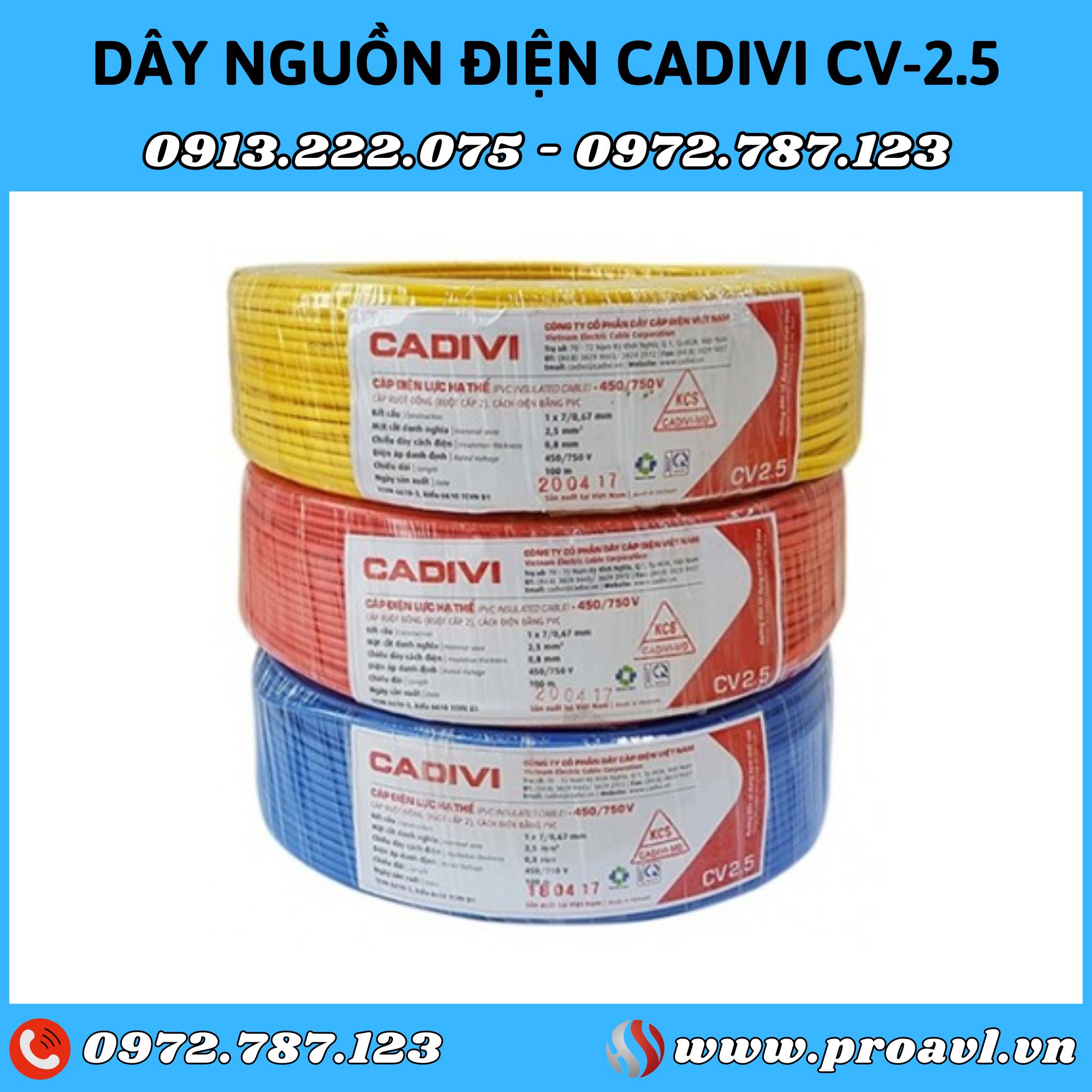 Cadivi CV power cord - 2.5mm