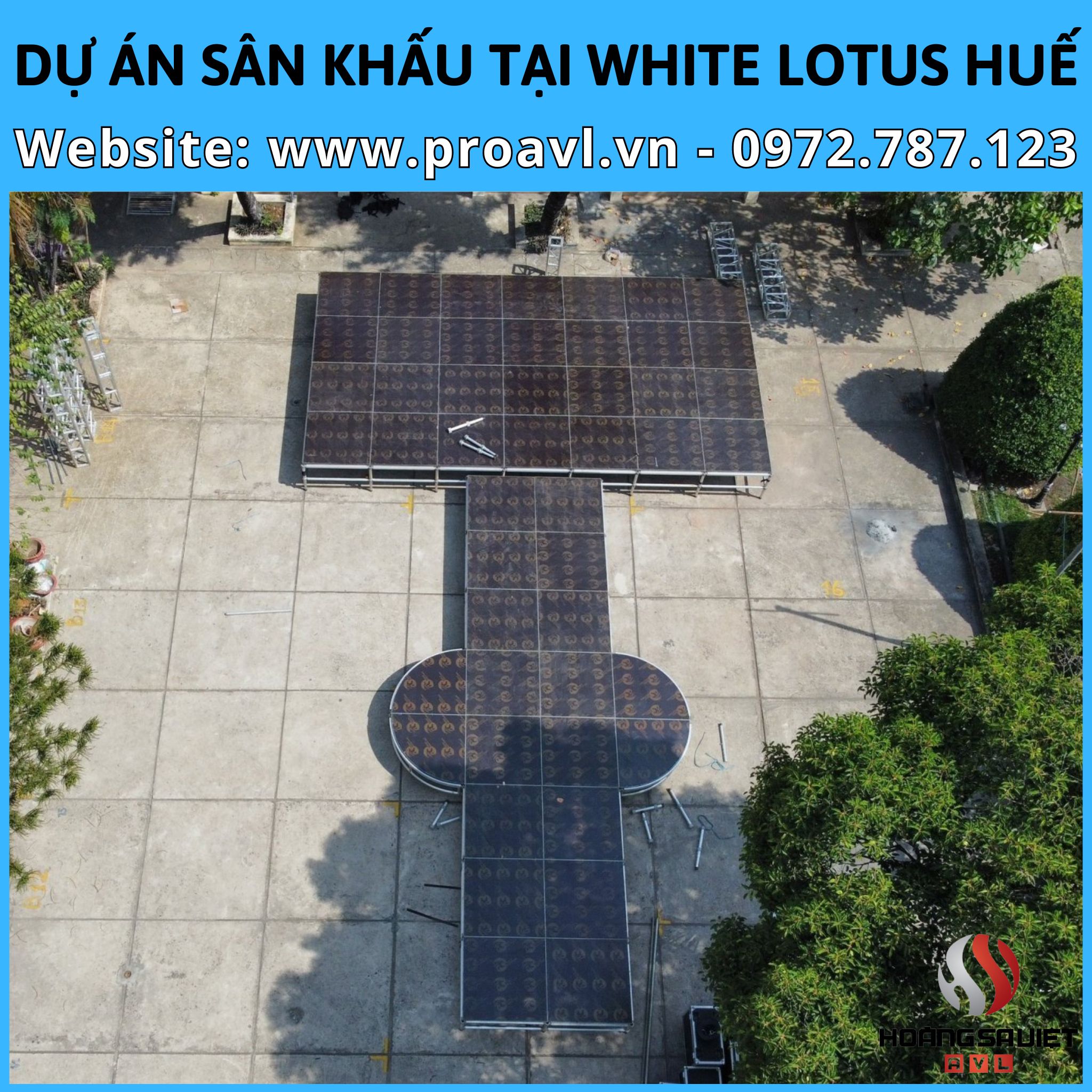 Stage designed for White Lotus Hue wedding restaurant