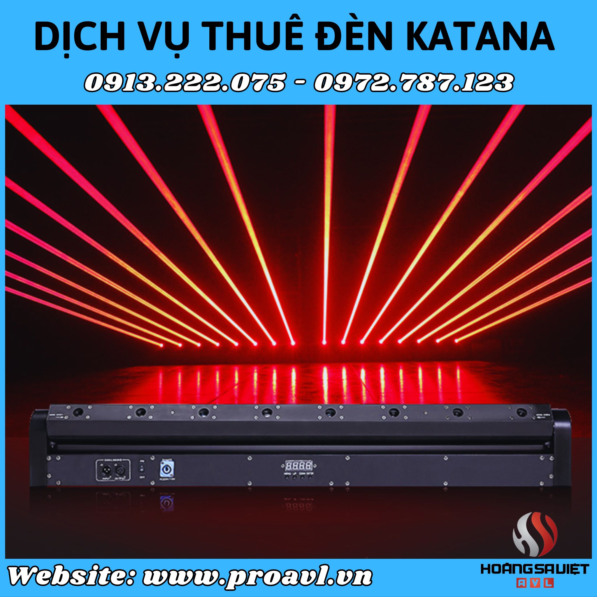 Cheap Katana lamp rental service in Hanoi