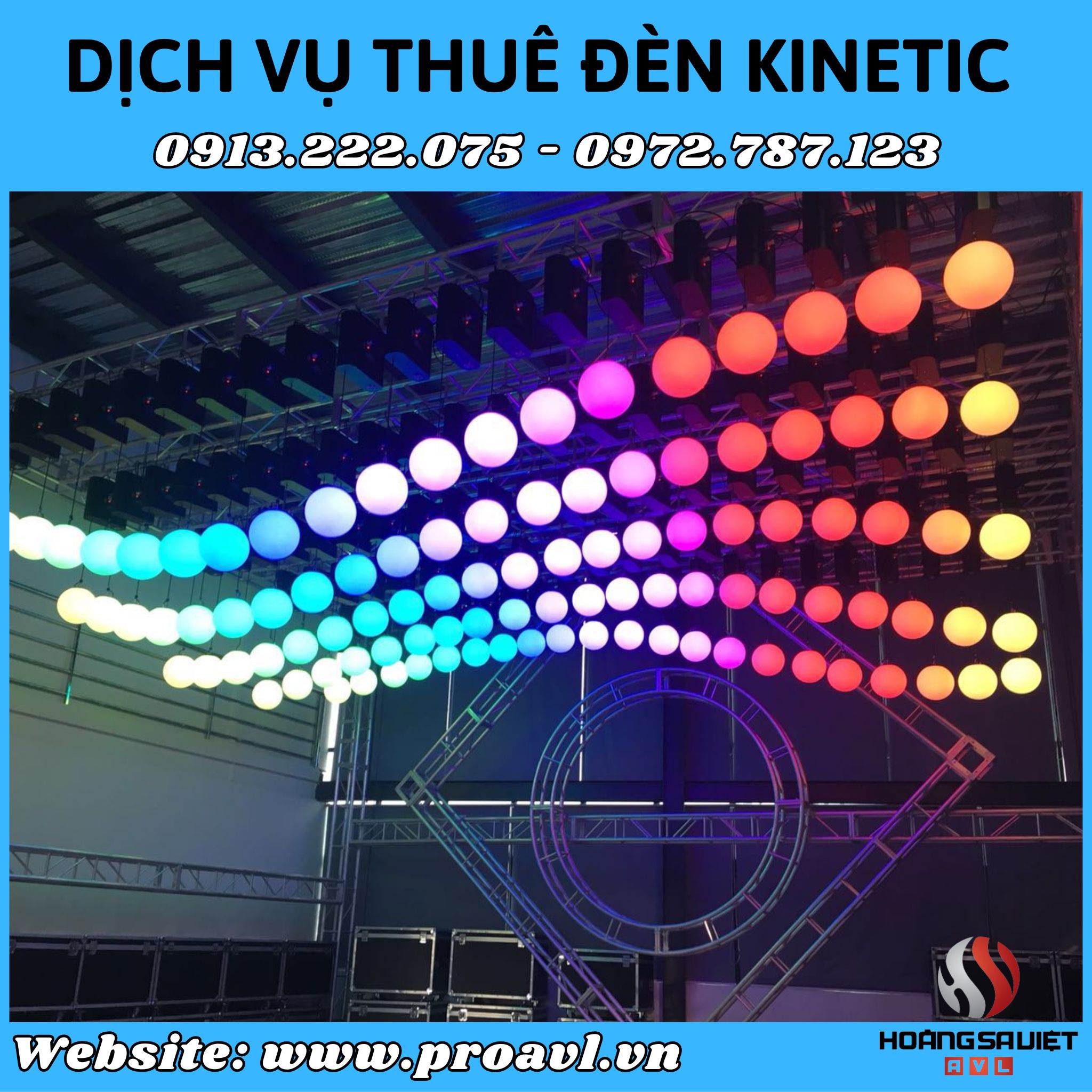 Decorative Kinetic lamp rental service at HSV ProAVL