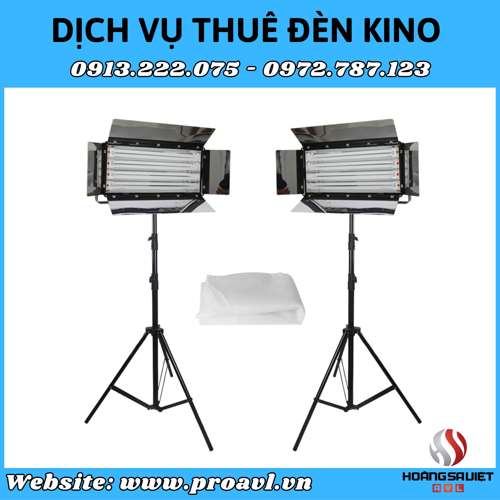 Kino lighting equipment and accessories for rent in Hanoi