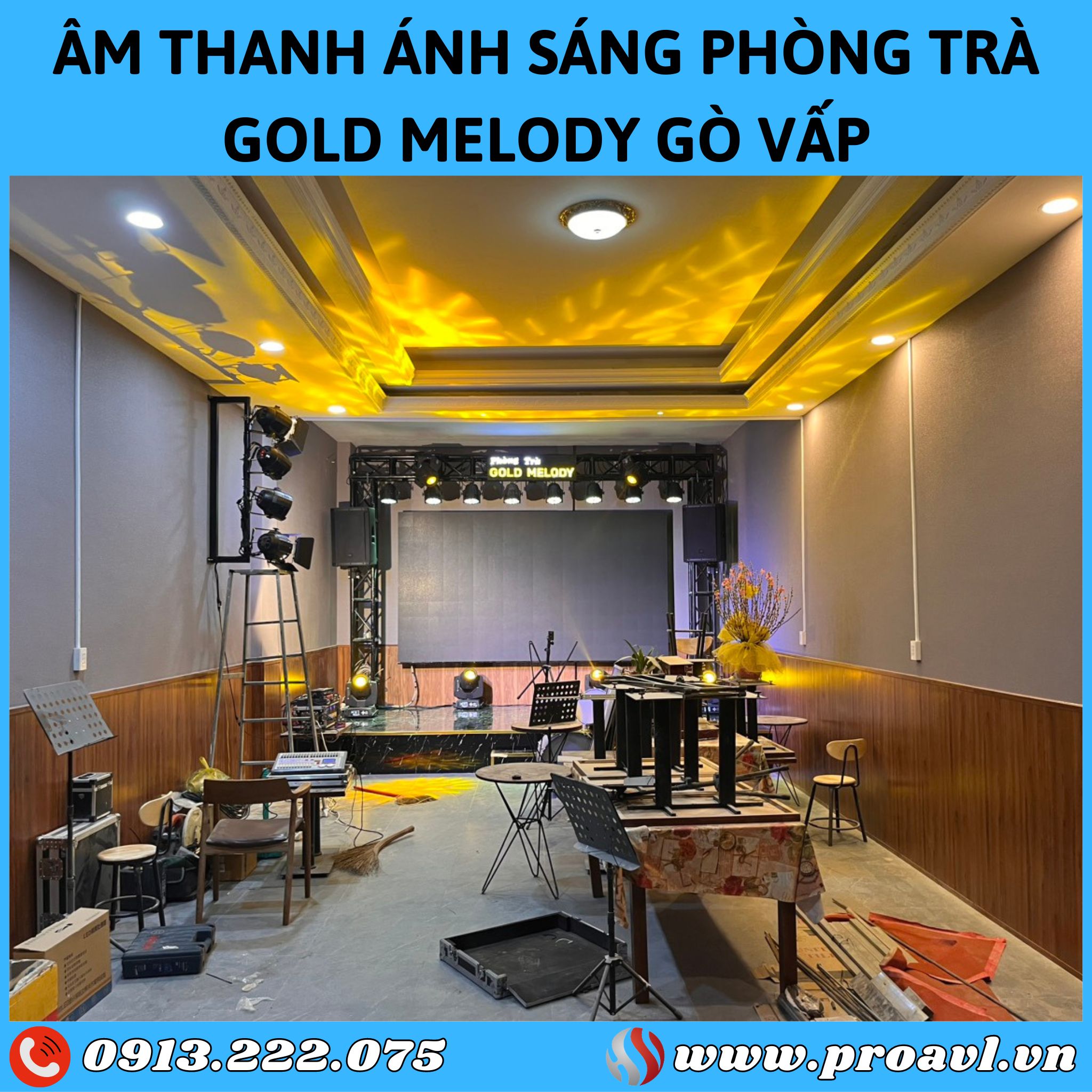 Sound and light at Gold Melody tea room
