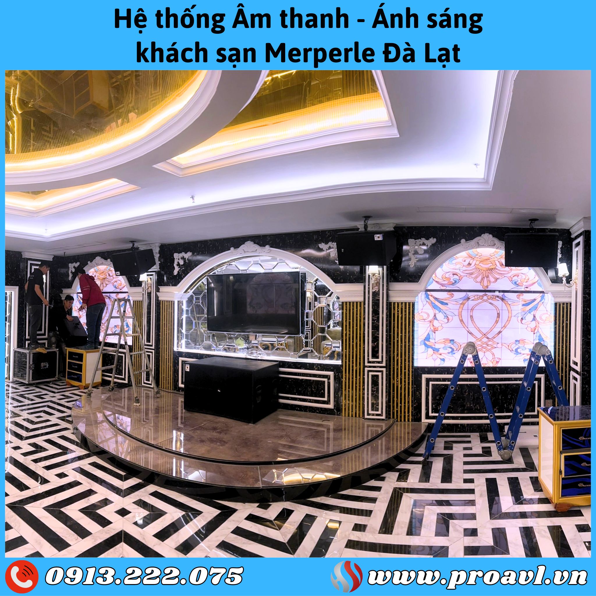 Sound and light at Merperle Dalat hotel