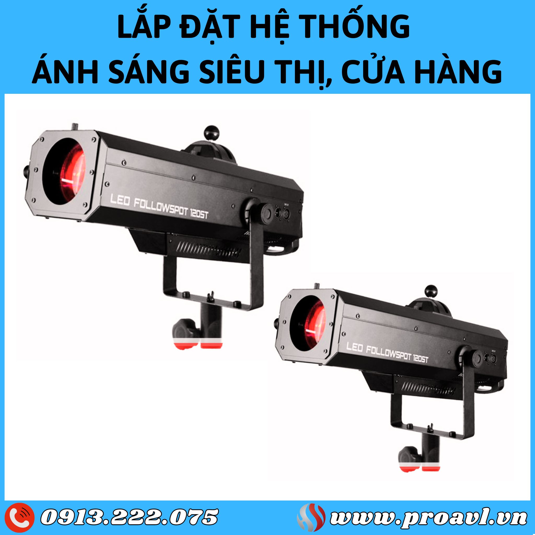 Construction and installation of Follow lighting systems for supermarkets 