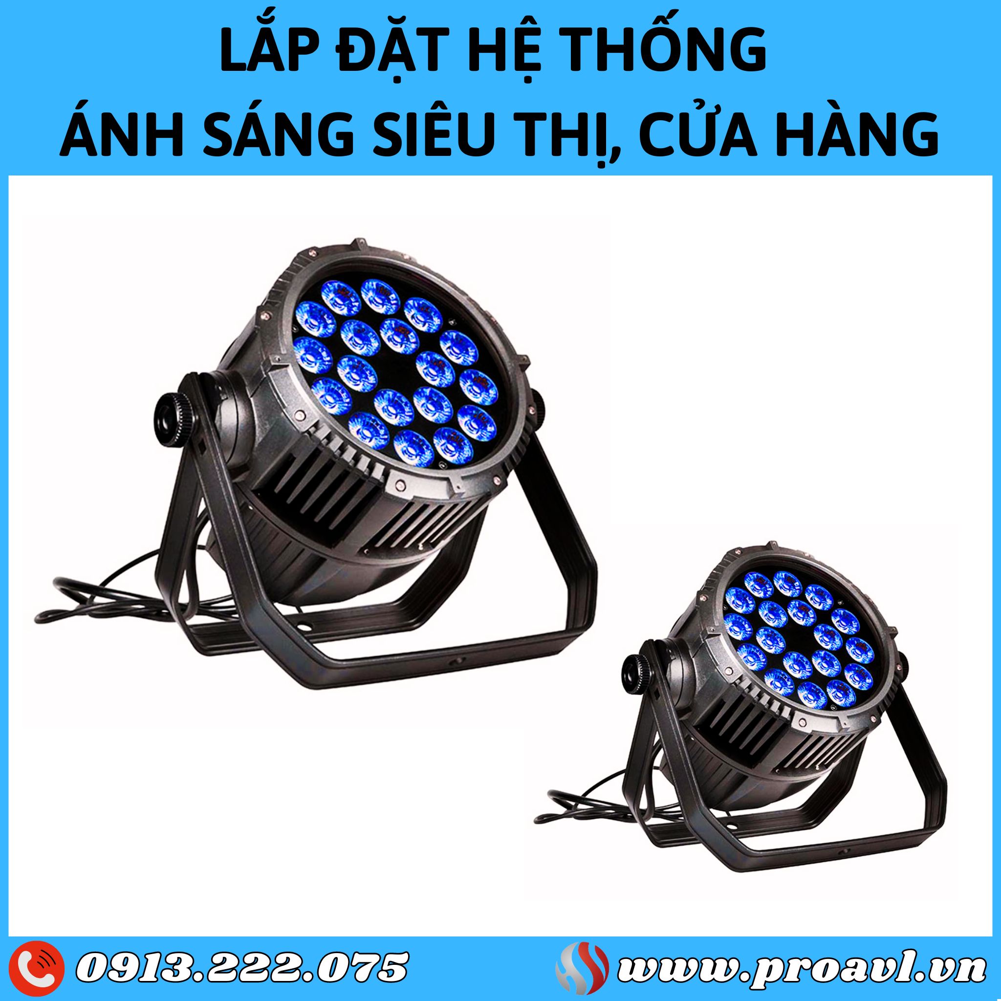 Construction and installation of Par Led lighting systems for supermarkets 