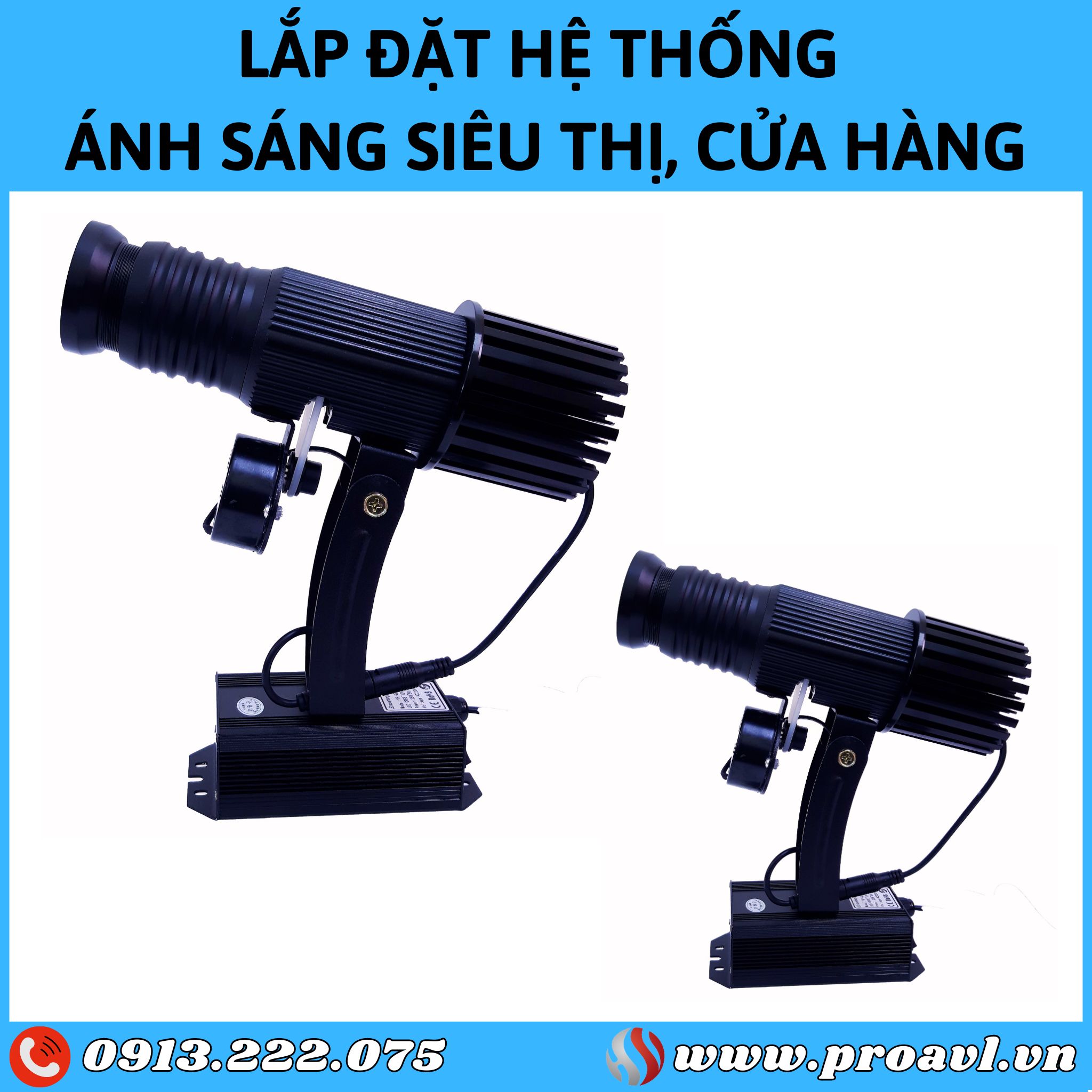 Construction and installation of Logo lighting systems for supermarkets 