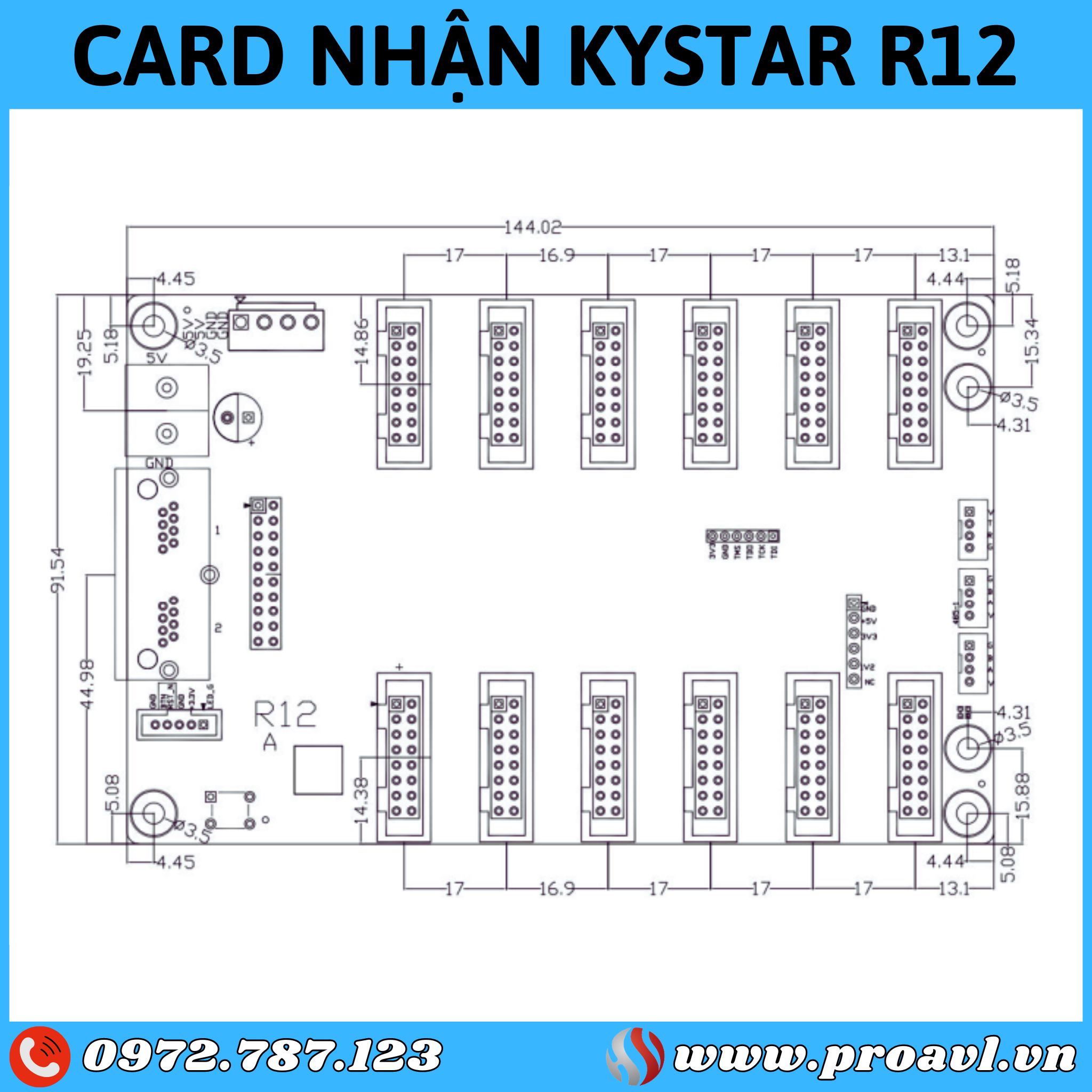 Technical specifications of Kystar R12 receiver card