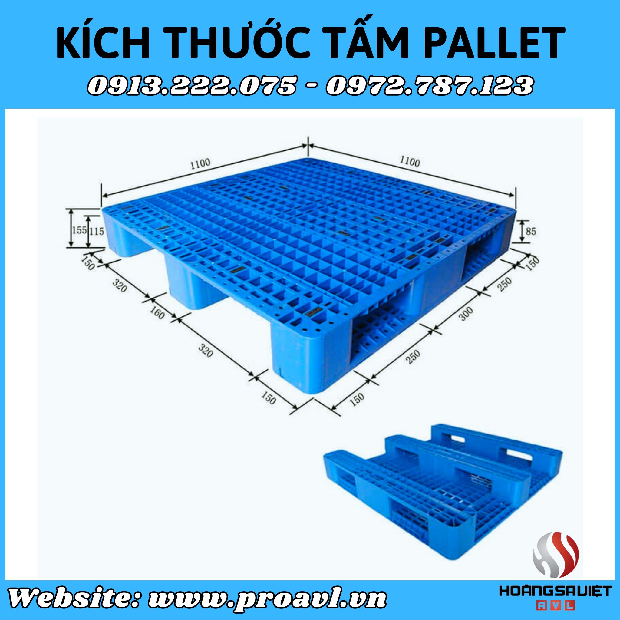 Kích thước Tấm Pallet nhựa chất lượng