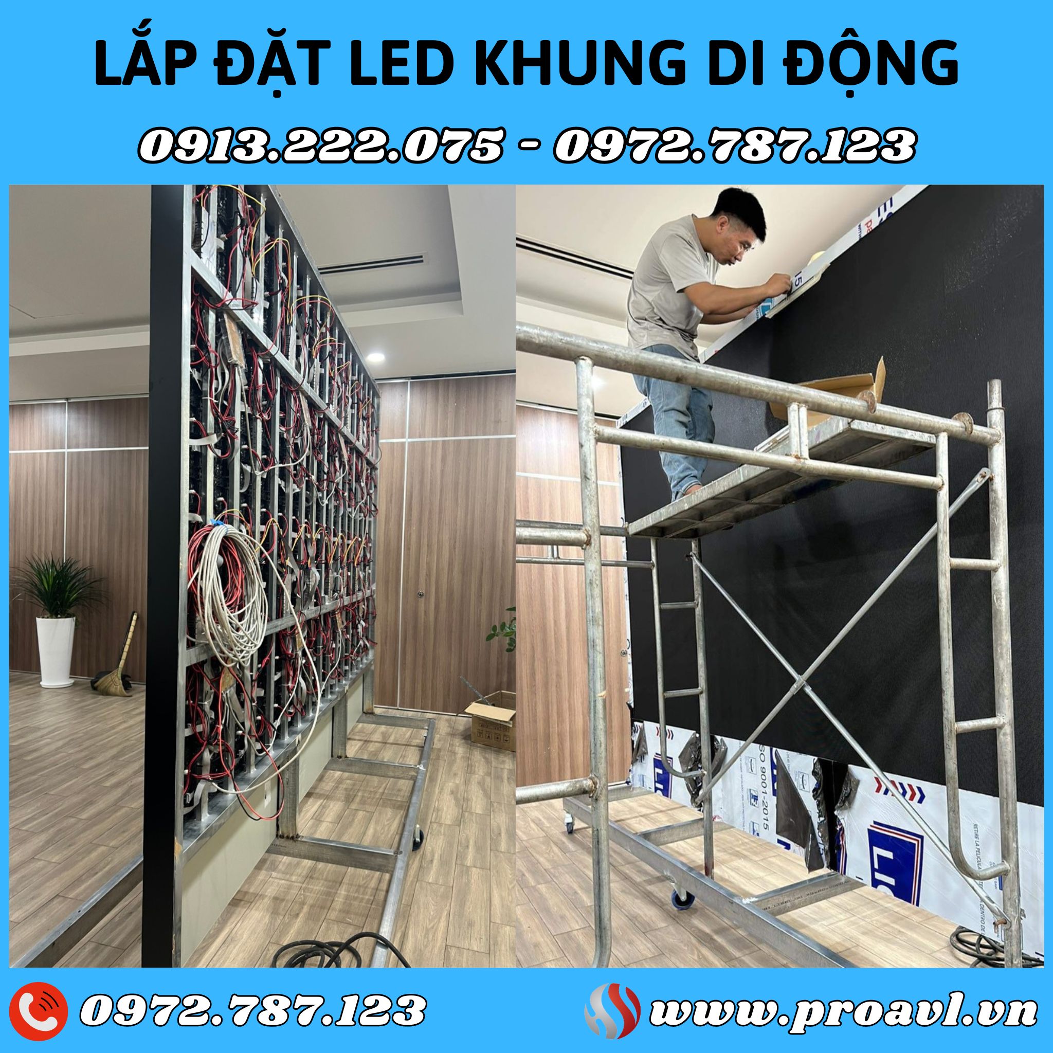 Portable frame LED screen