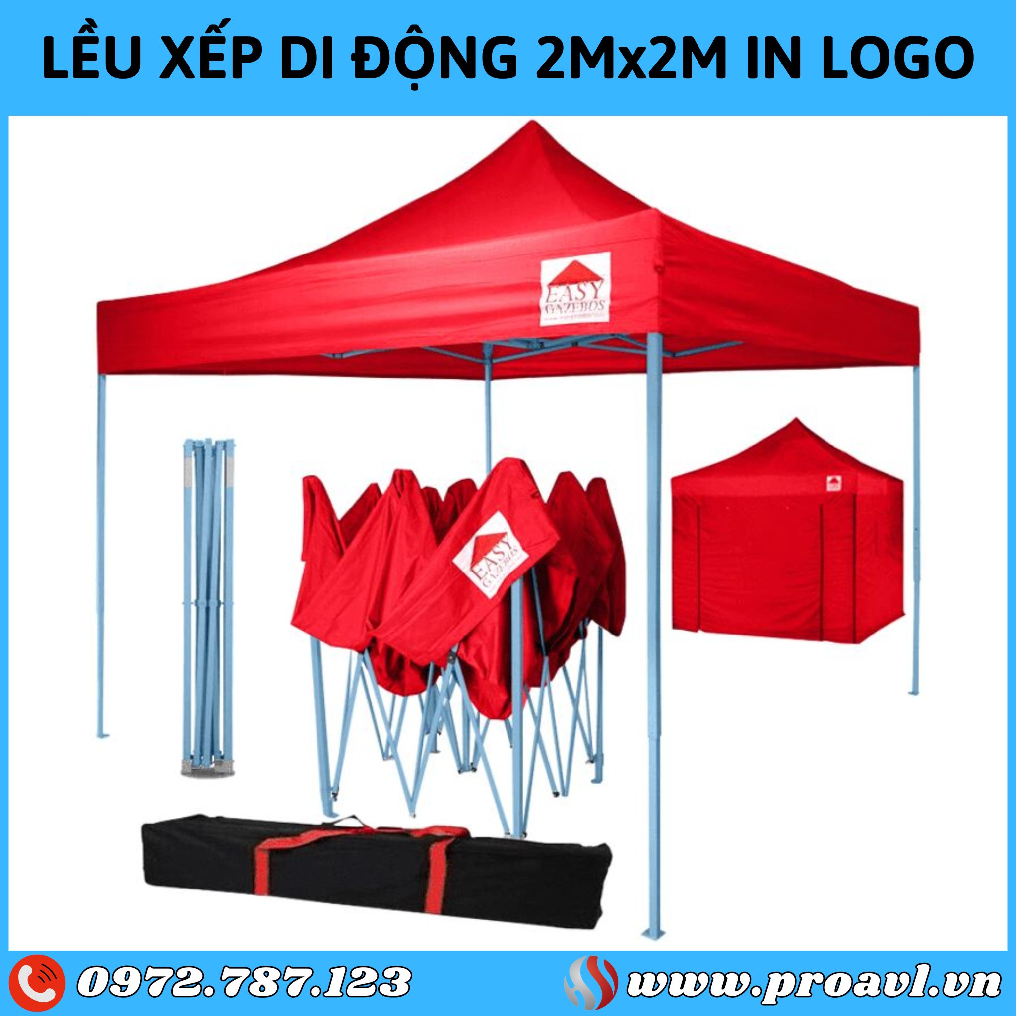 Mobile folding tent