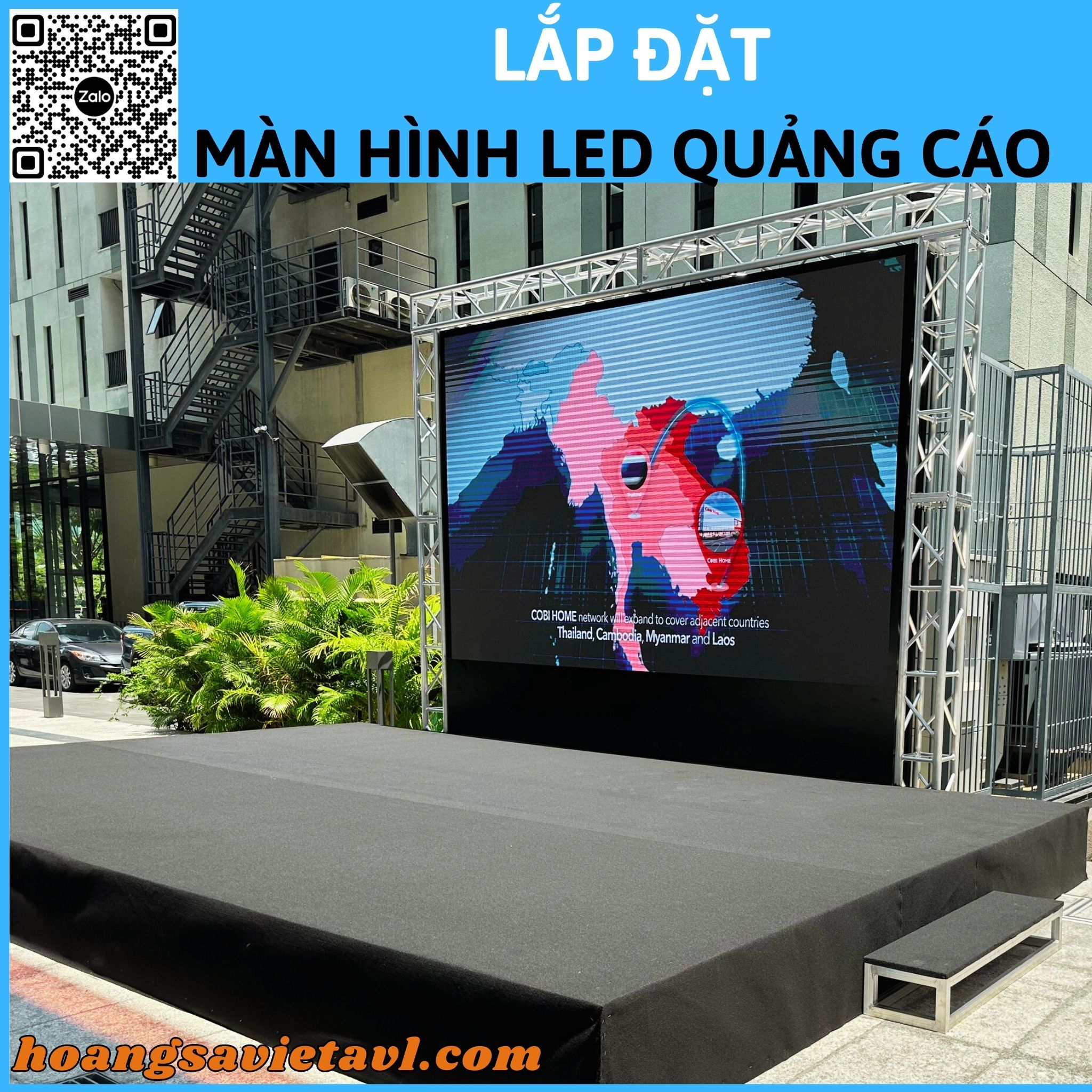 Lắp đặt màn hình Led quảng cáo 