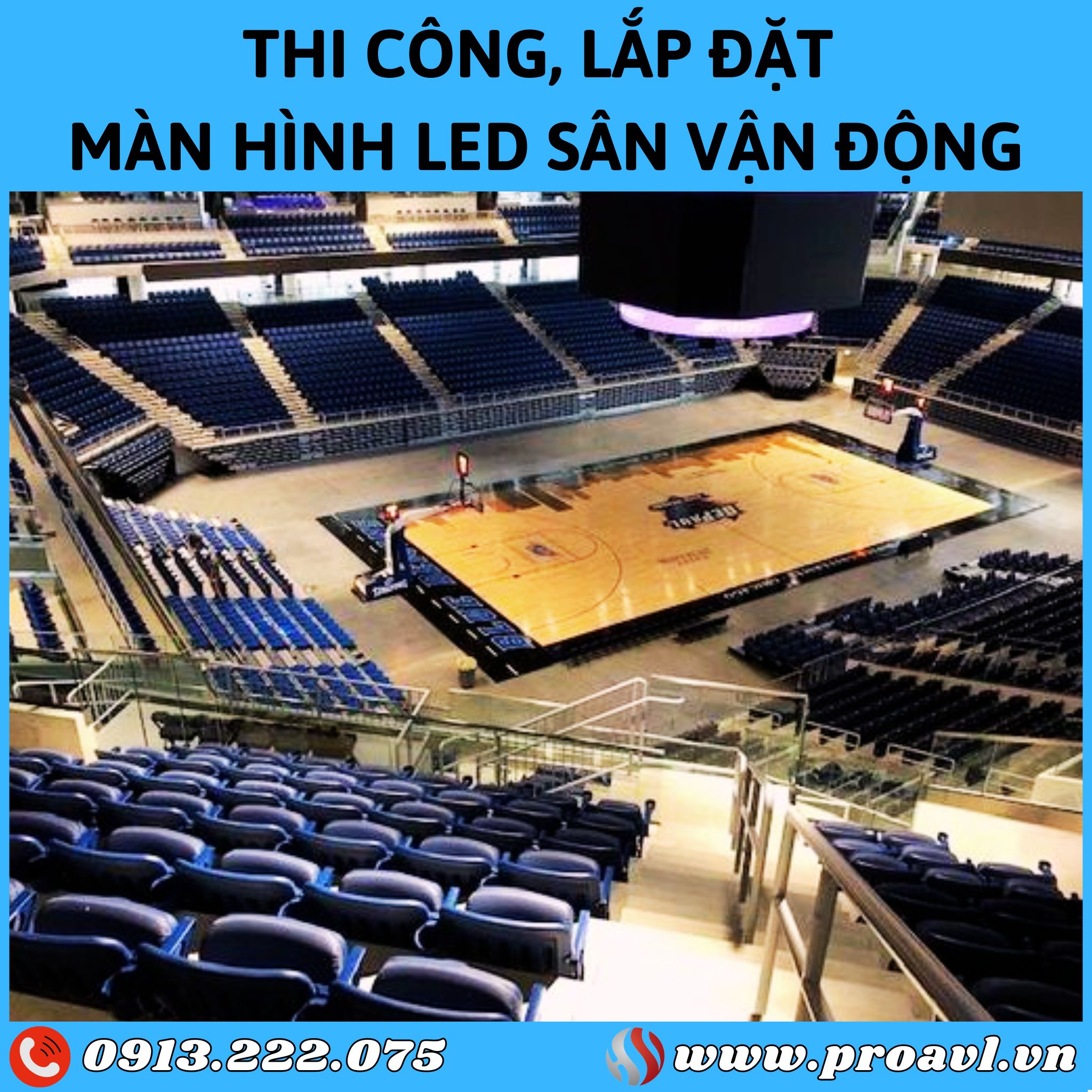 Construction and installation of indoor stadium LED screens