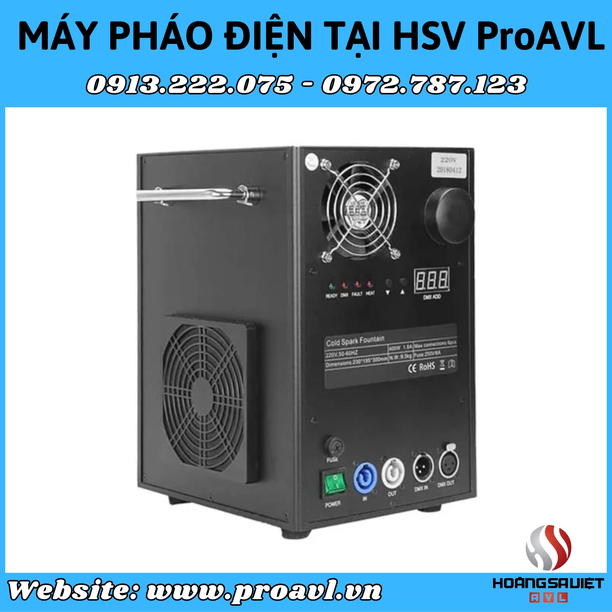 Thuê máy pháo điện chất lượng tại HSV ProAVL