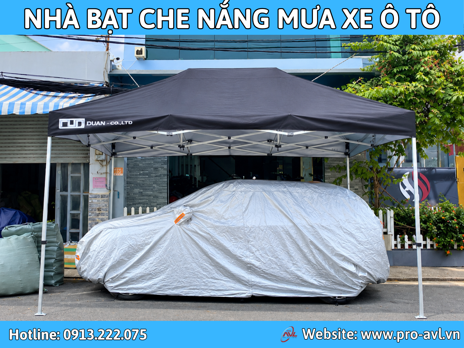 Bạt quây có cửa sổ, kéo khoá