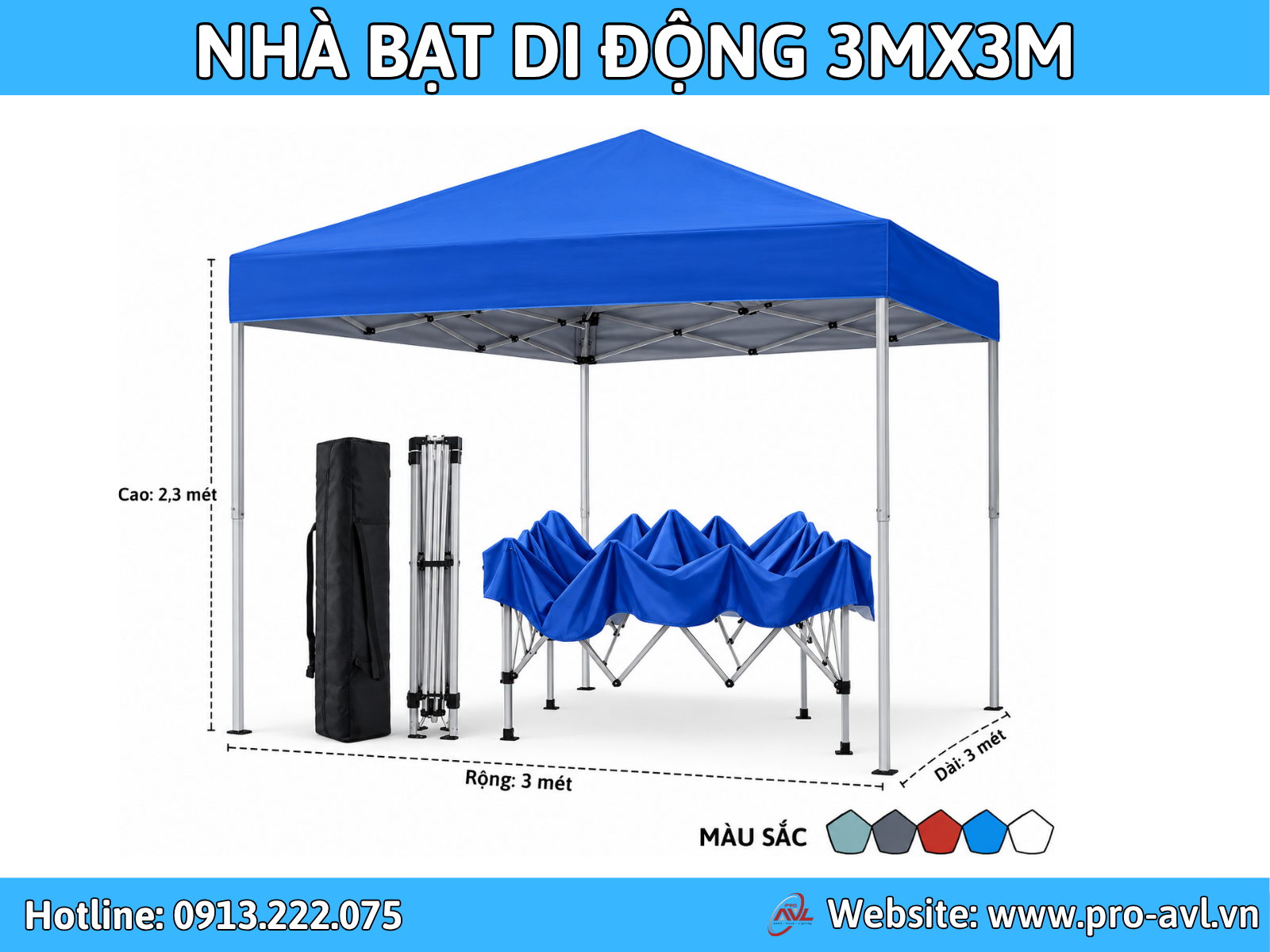 Nhà lều 3Mx3M