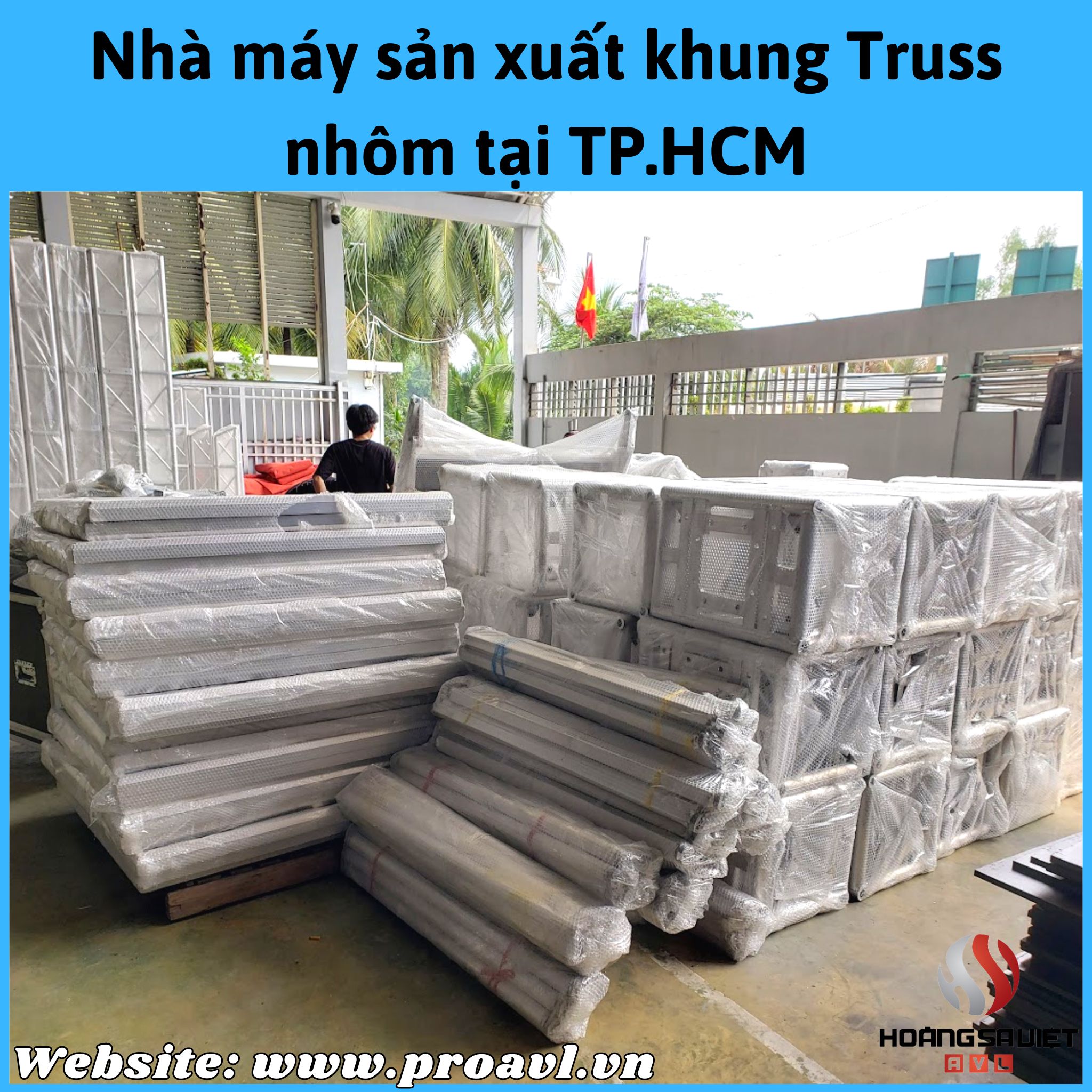 Kho hàng khung Truss nhôm HSV AVL tại TP.HCM