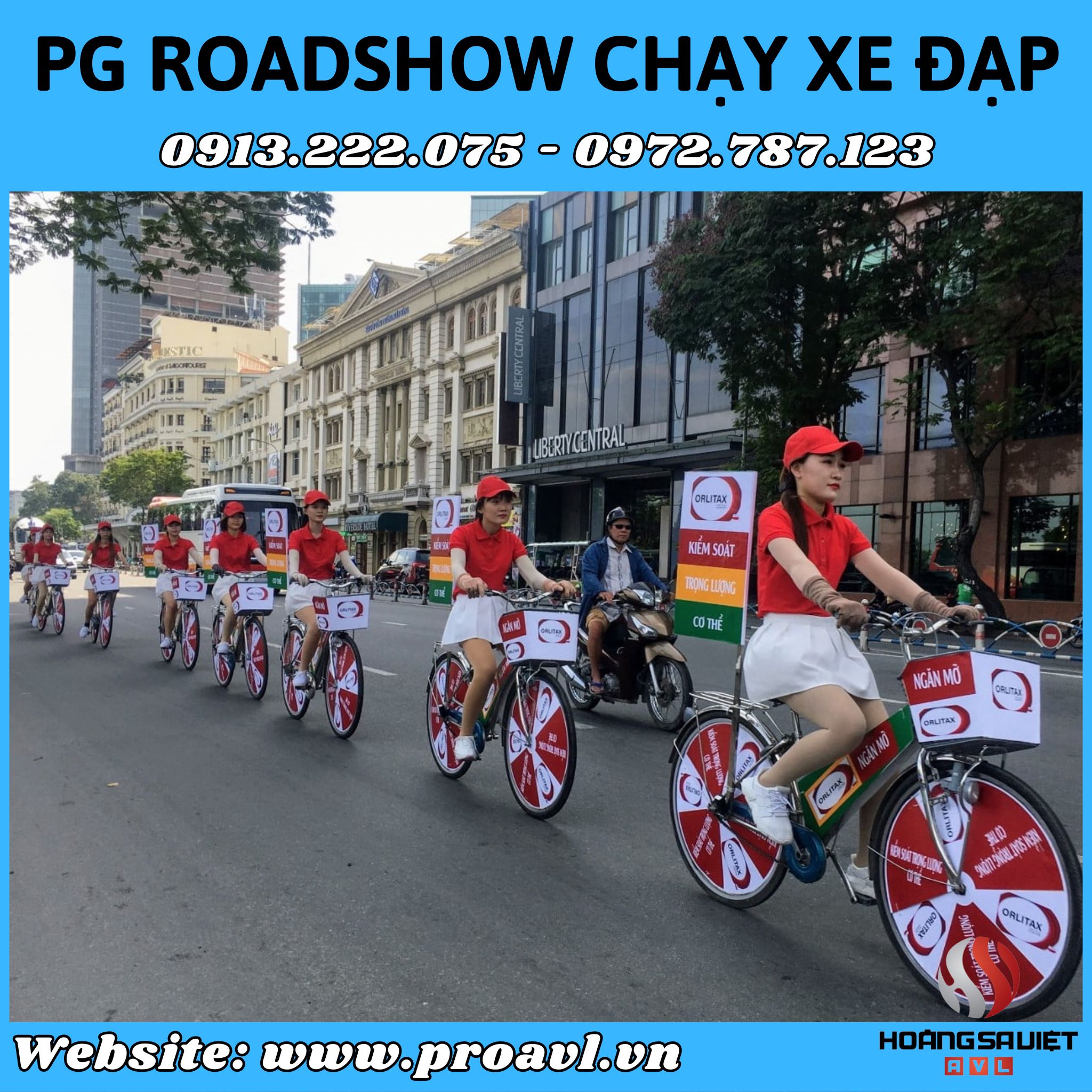 PG Roadshow runs bicycles in Hanoi