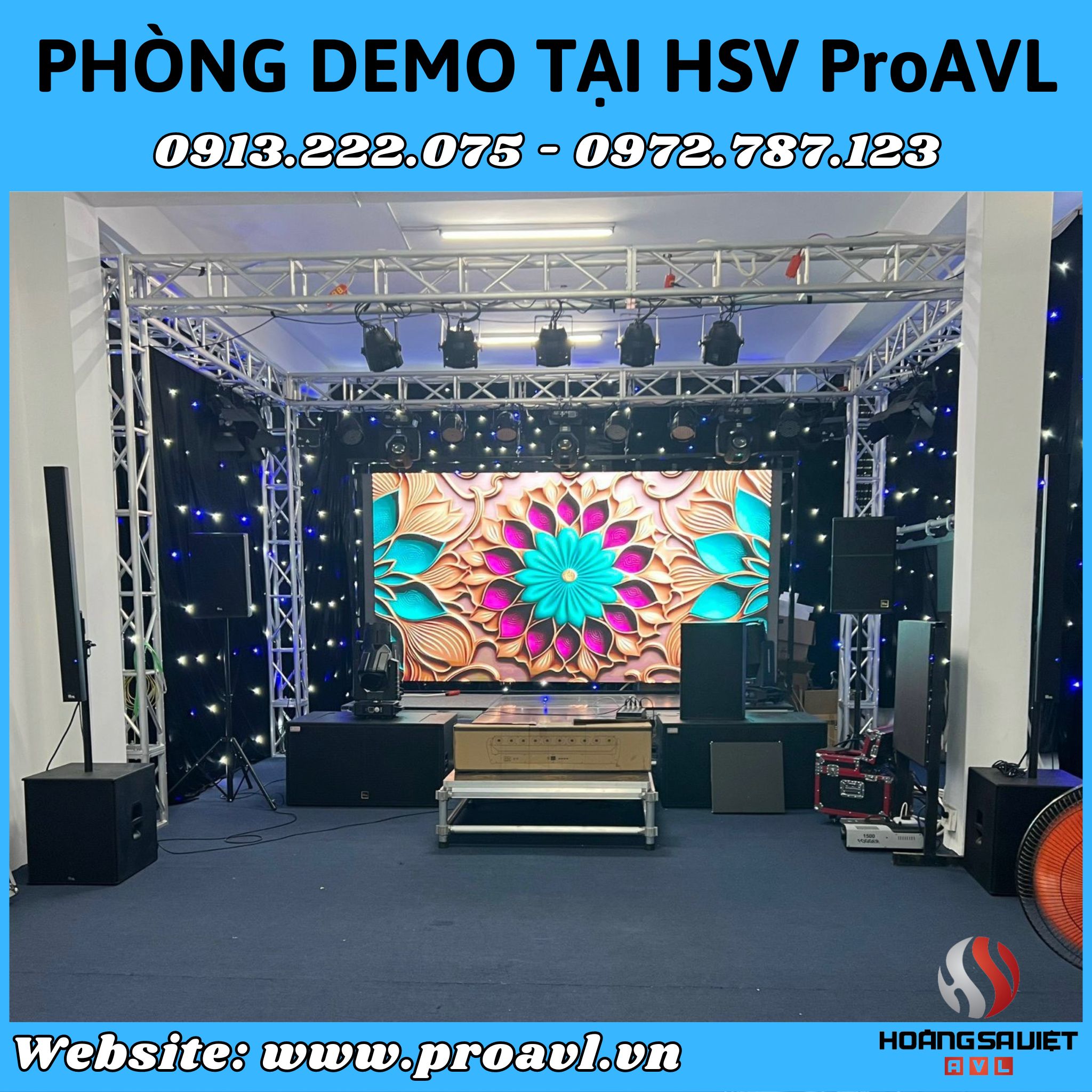 Phòng Demo tại kho xưởng HSV ProAVL 