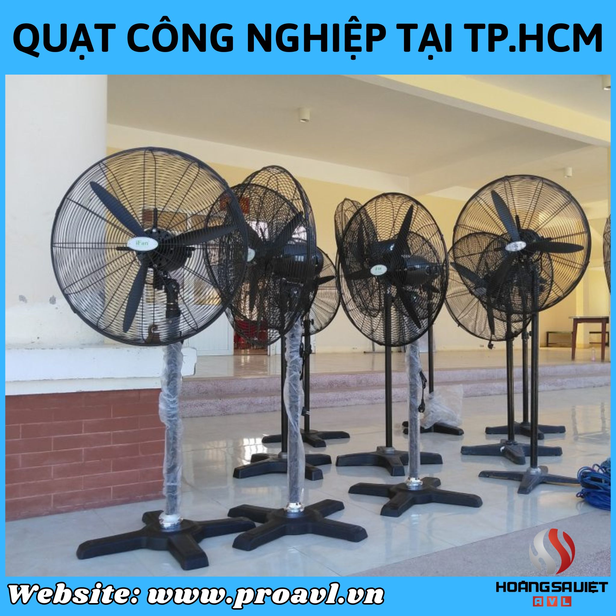 Industrial standing fan rental in Hanoi, Ho Chi Minh City