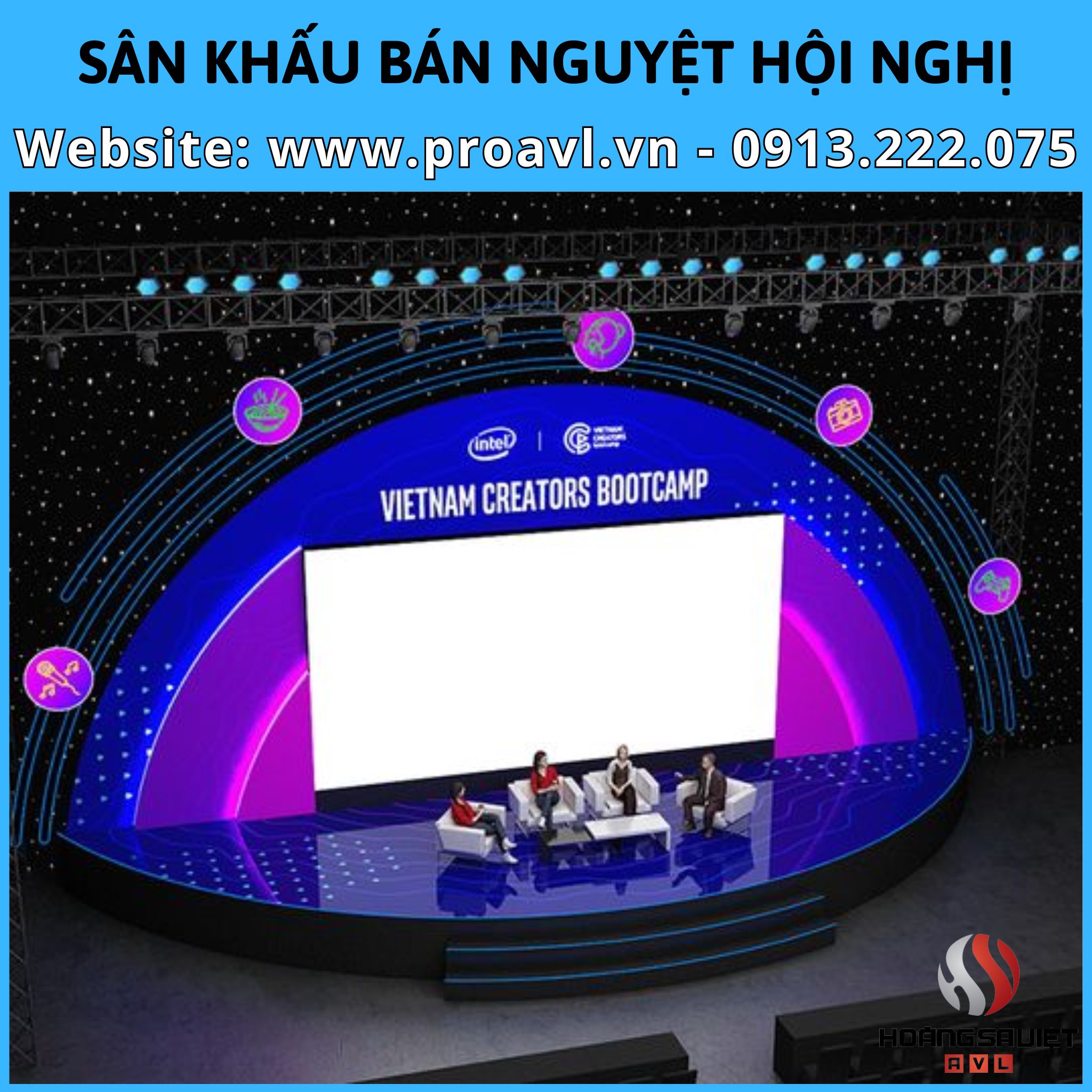 Conference stage in the restaurant